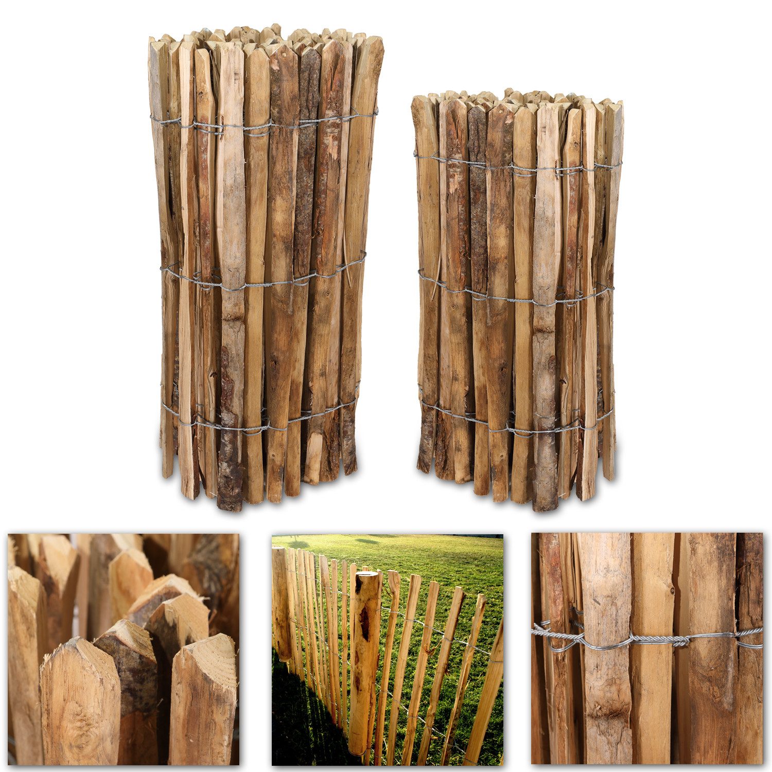 Home4Living Staketenzaun Gartenzaun Holzzaun Kastanie 5m günstig online kaufen