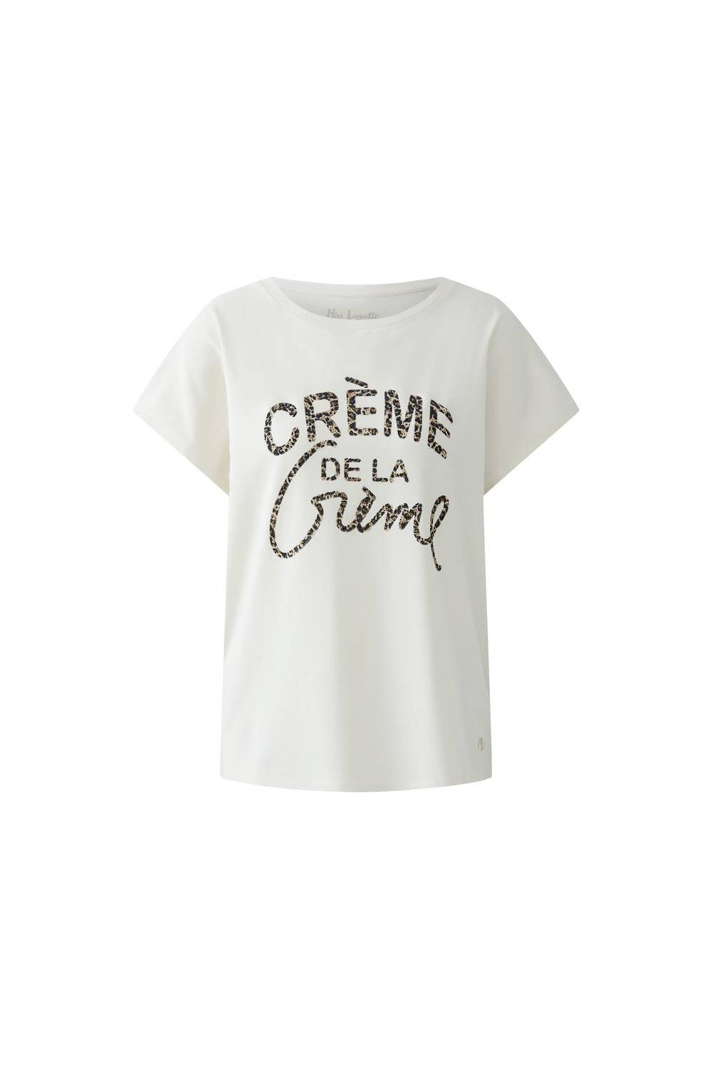 Oui T-Shirt Crème de la Crème Frontprint mit Schmucksteinen „Crème de la Cr günstig online kaufen