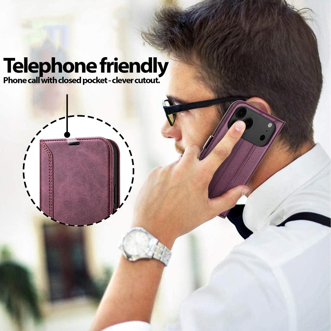 CoolGadget Handyhülle Book Case Elegance Tasche für Apple iPhone 17 Pro Max 6,9 Zoll, Hülle Magnet Klapphülle Flip Case für iPhone 17 Pro Max Schutzhülle – Bild 5 von 5