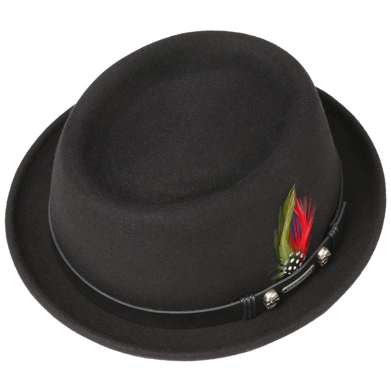 Stetson Fedora (1-St) Wollfilzhut mit Lederband