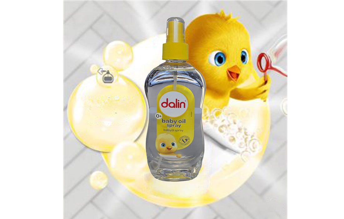 Dalin Körperöl Babyöl Spray Sanfte Pflege für empfindliche Babyhaut 200 ml, 1-tlg., Schutz vor Austrocknung nach dem Baden oder Duschen