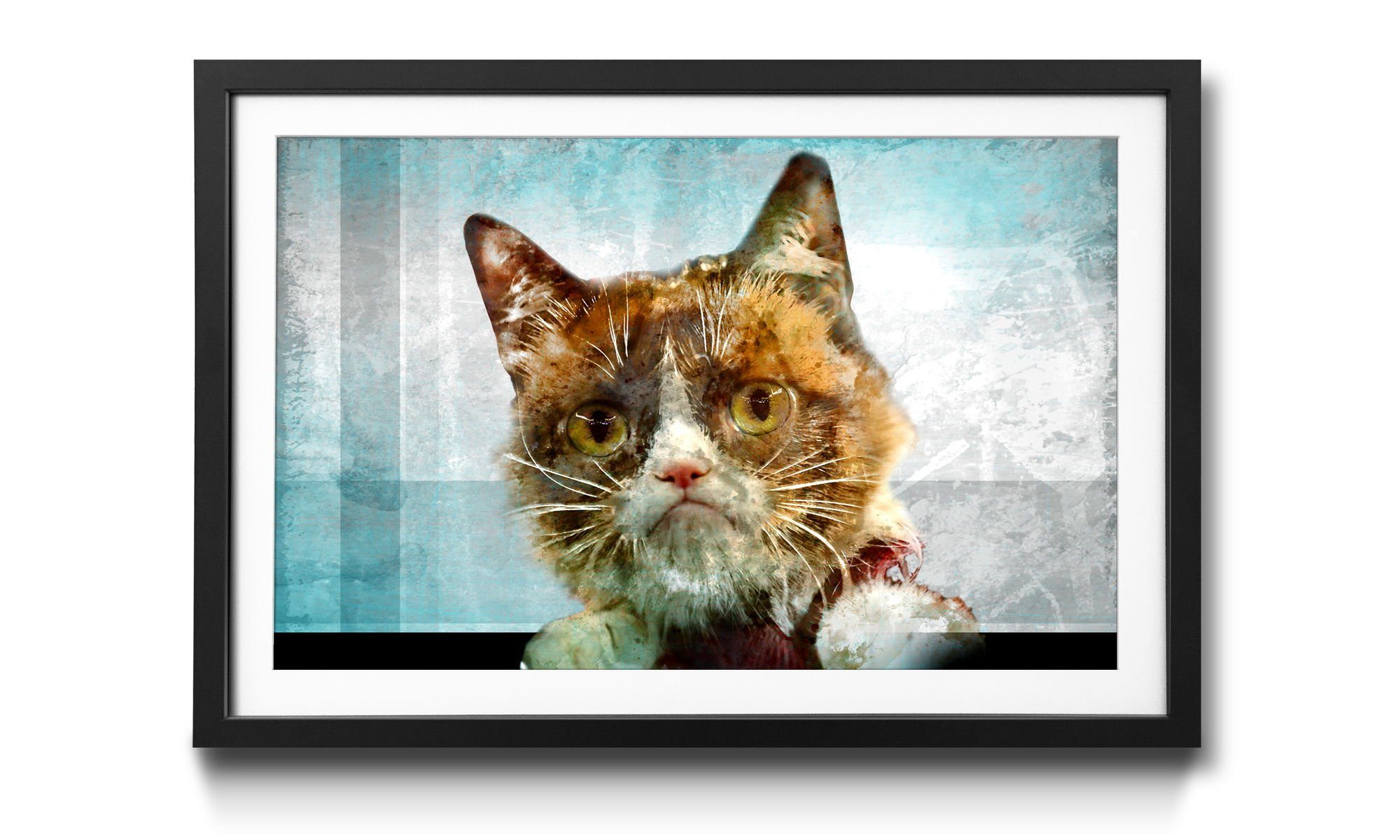 WandbilderXXL Kunstdruck El Größen Wandbild, Katze, erhältlich in 4 Grump