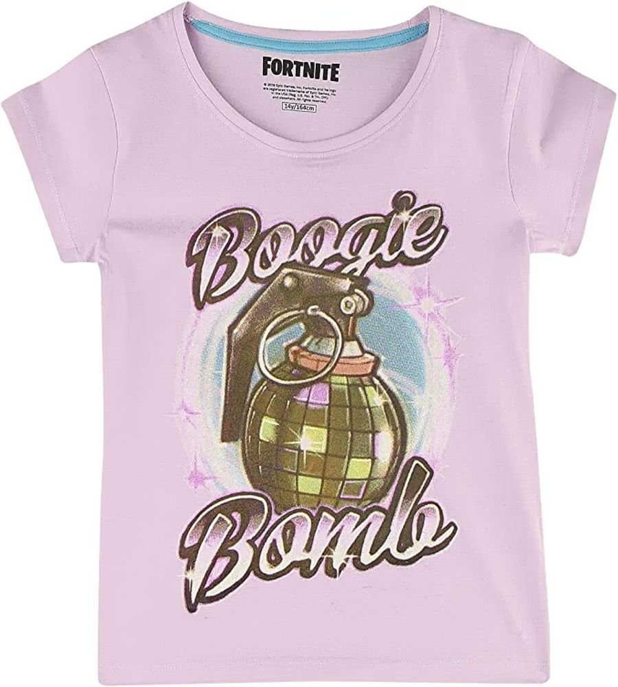 Fortnite Print-Shirt Boogie Bomb Mädchen T-Shirt Fortnite für Gamer Zocker 140 152 164 176
