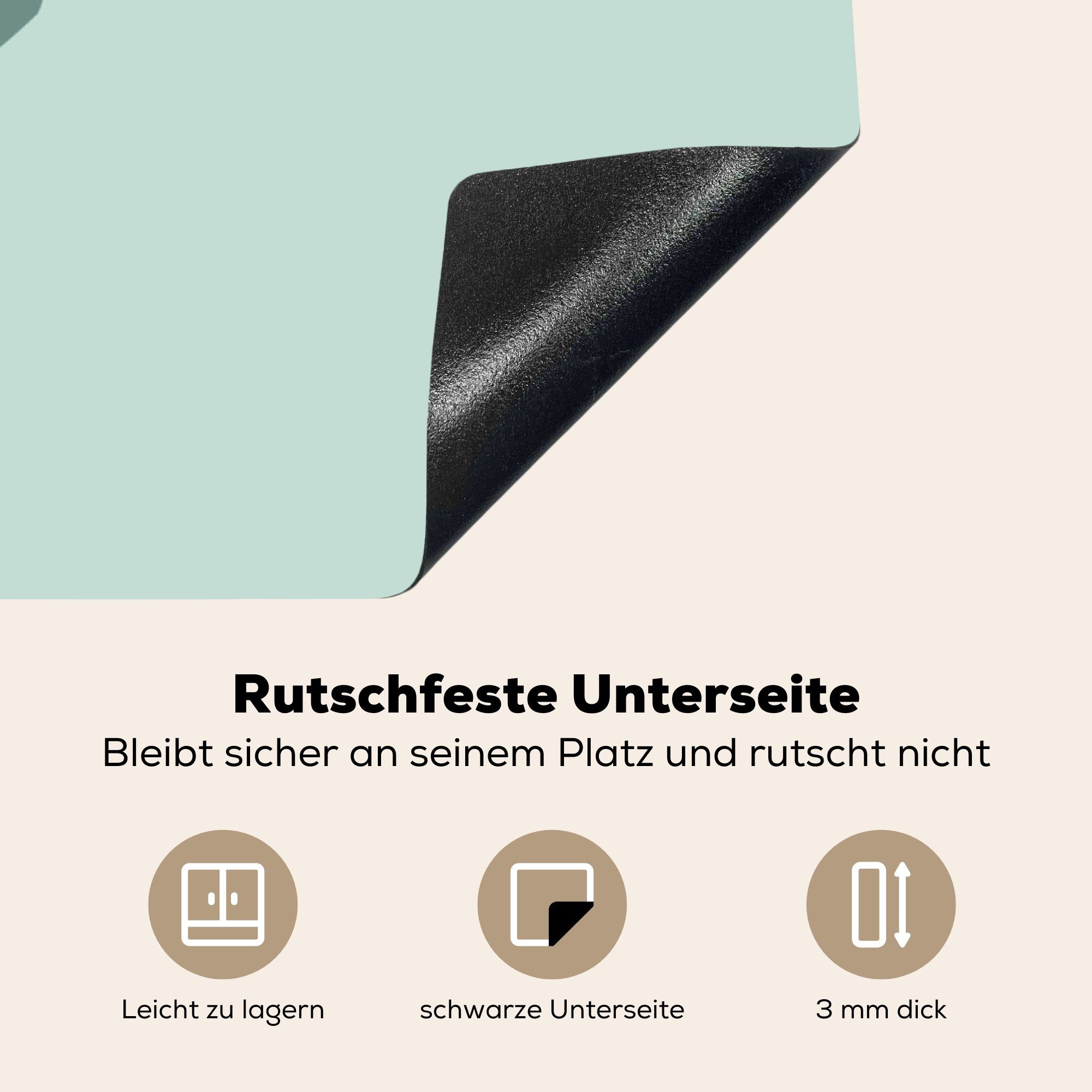 Kaktus Vinyl, küche cm, Abstrakt, (1 Arbeitsplatte Sommer 78x78 - MuchoWow Ceranfeldabdeckung, Herdblende-/Abdeckplatte für tlg), -