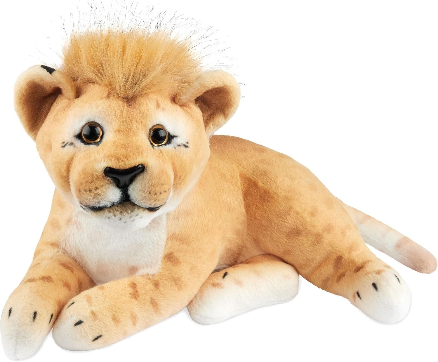 BRUBAKER Kuscheltier Löwe - 30 cm Stofftier - Baby Plüschtier (1-St., Raubkatze Liegend), Kinder Plüsch Spielzeug