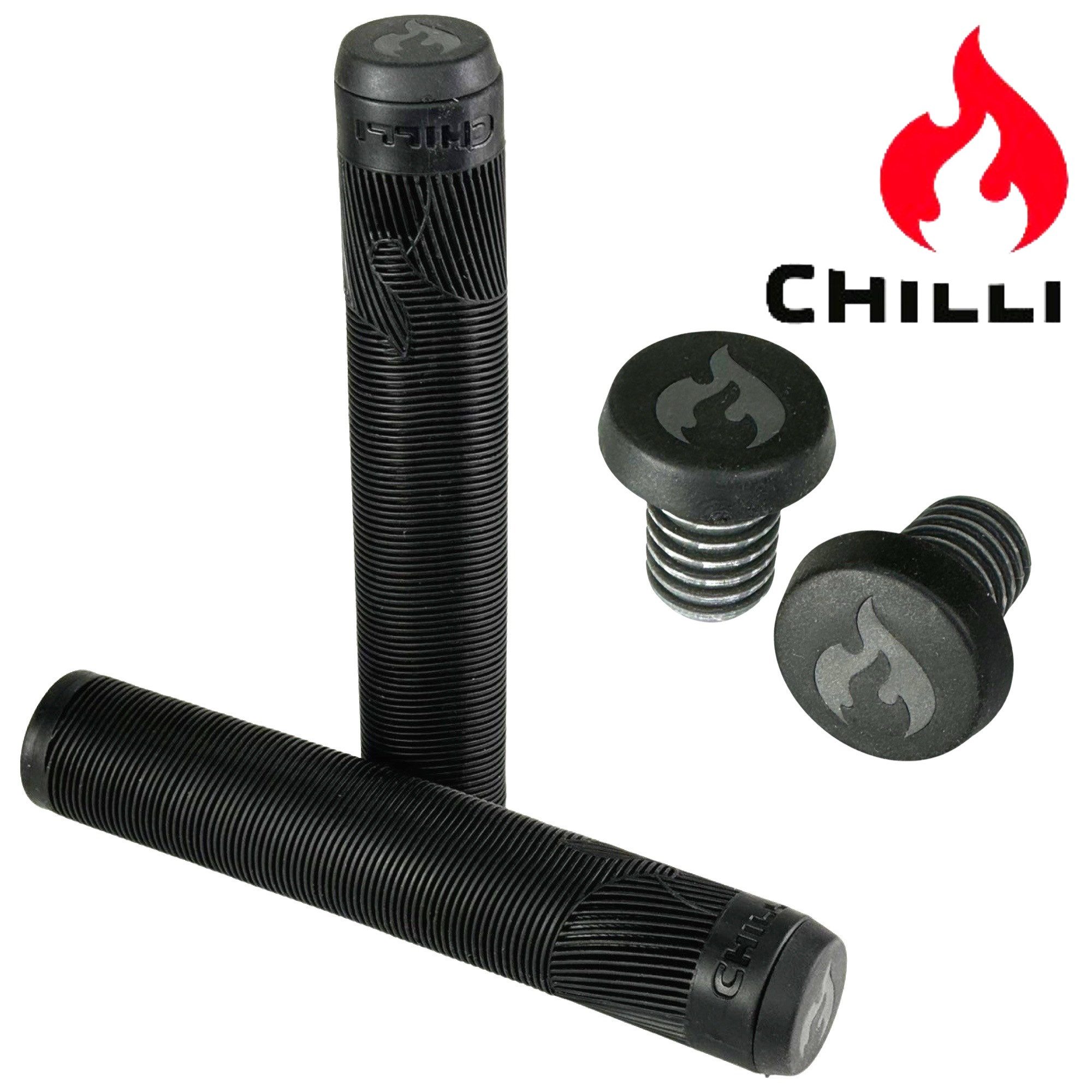 Chilli Pro Scooter Stuntscooter Chilli Stunt-Scooter / BMX / Dirt Fahrrad Griffe XL & Barends schwarz