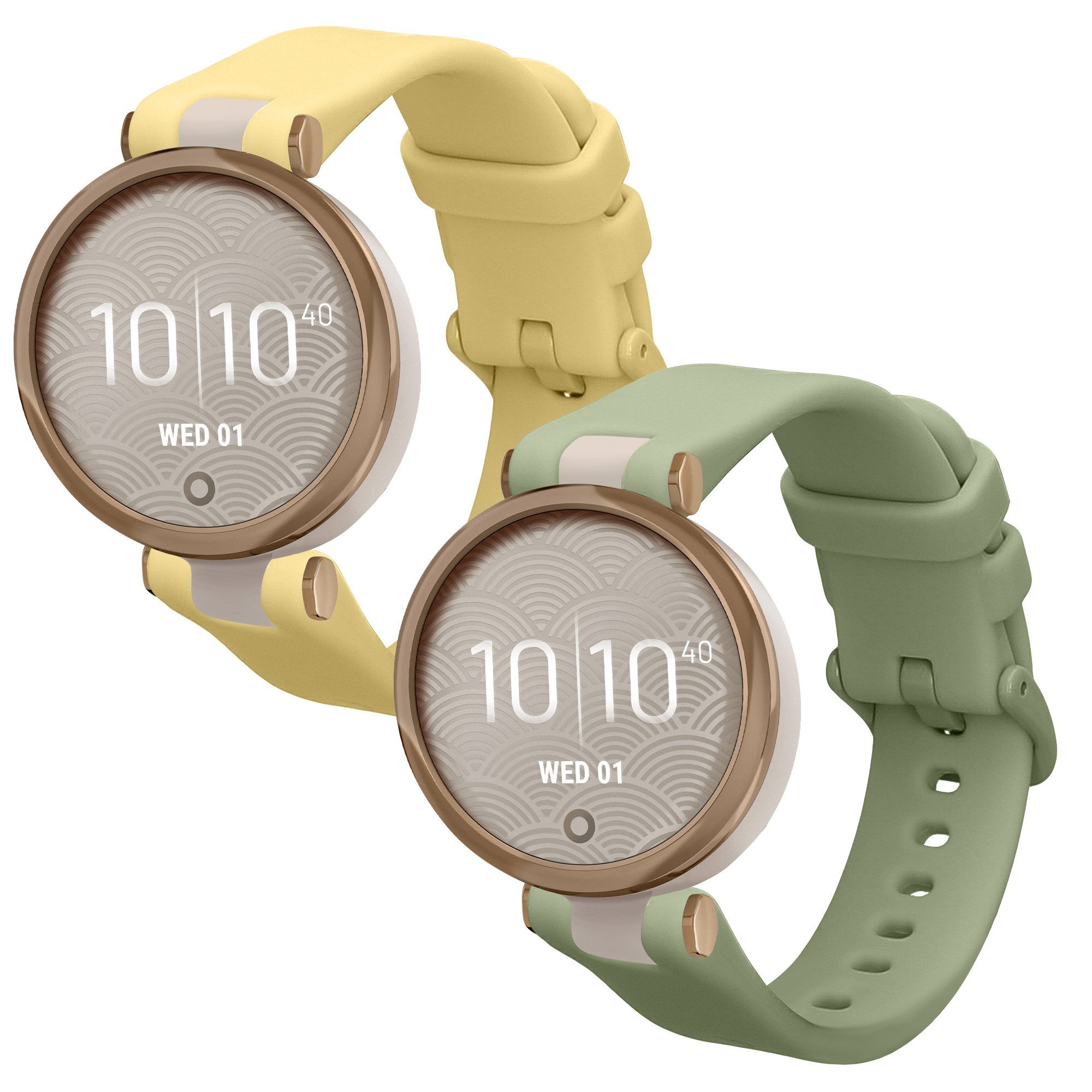 kwmobile Uhrenarmband 2x Uhrenarmband für Garmin Lily Sport Armband, Fitnesstracker Band Set aus TPU Silikon - Ersatzarmband Smartwatch