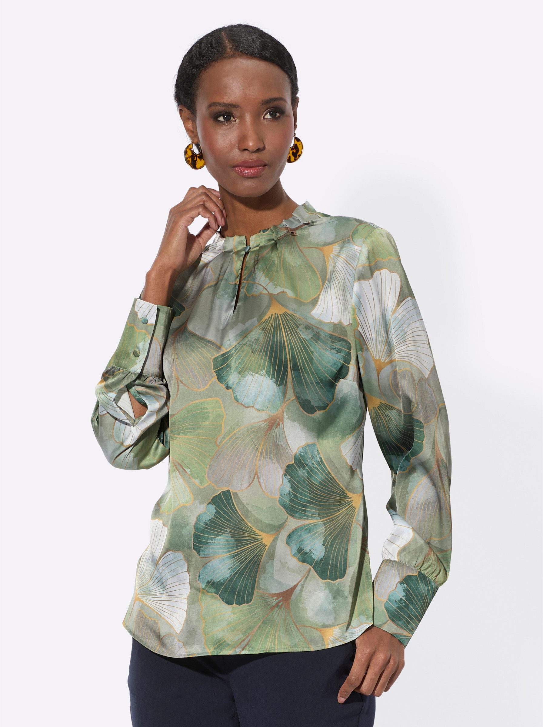 creation L Klassische Bluse Satinbluse . günstig online kaufen