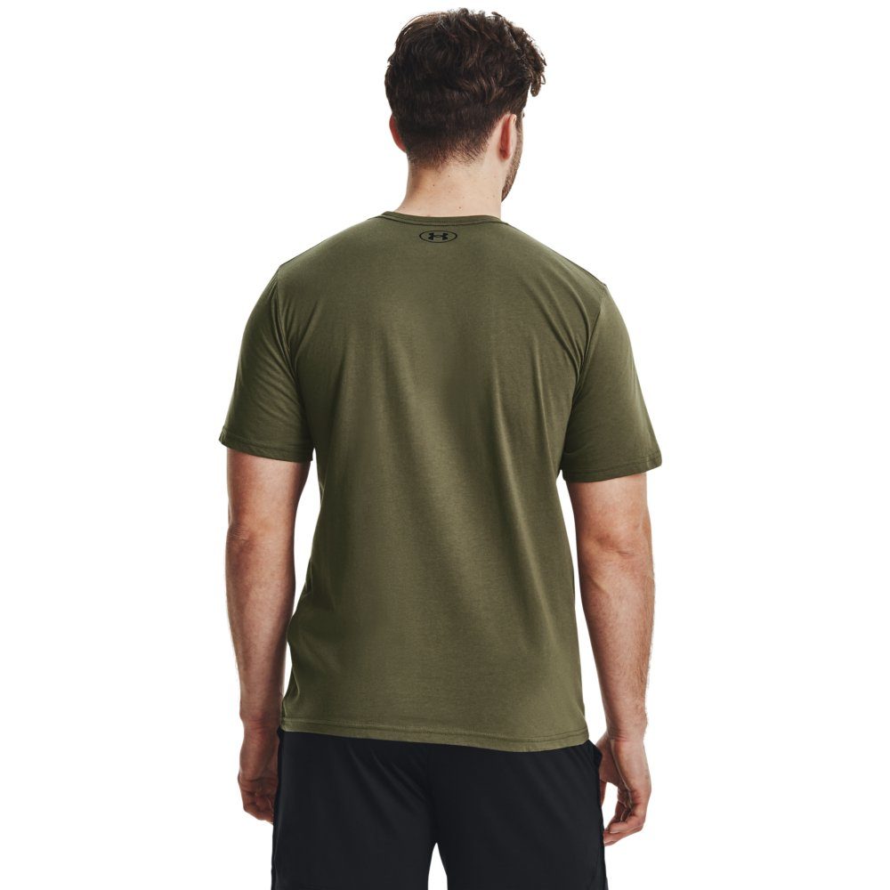 SPORTSTYLE UA SLEEVE Armour® T-Shirt LC 390 Green Under SHORT Marine OD