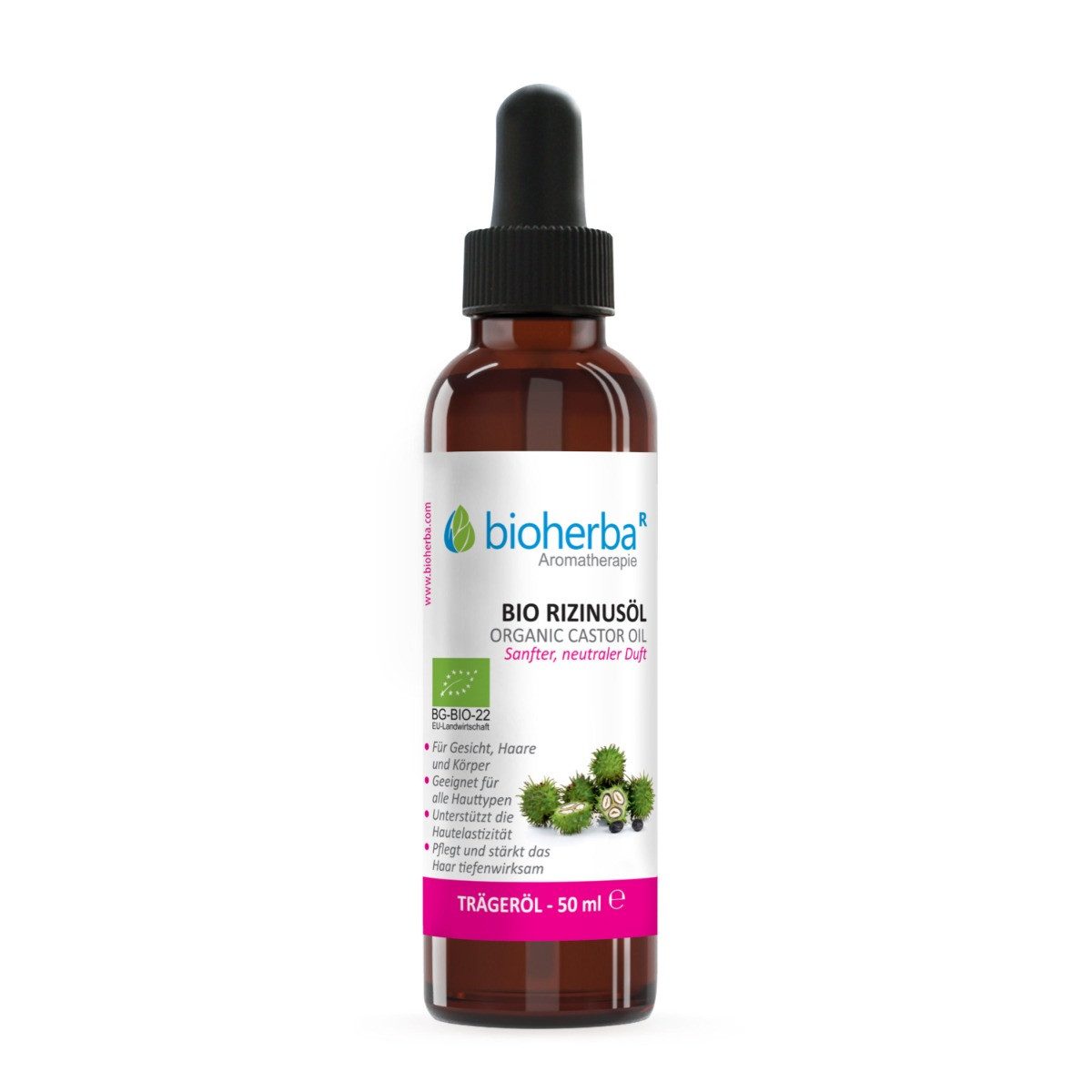 BIOHERBA R Pflege-Set Bioherba Rizinusöl Ricinus Communis Seed Oil Reines Trägeröl 50 ml