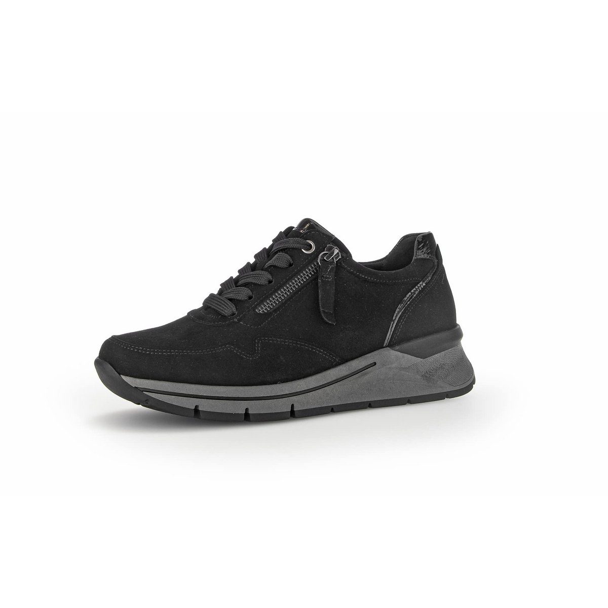 Freizeit Schnürer für Damen in schwarz Sneaker
