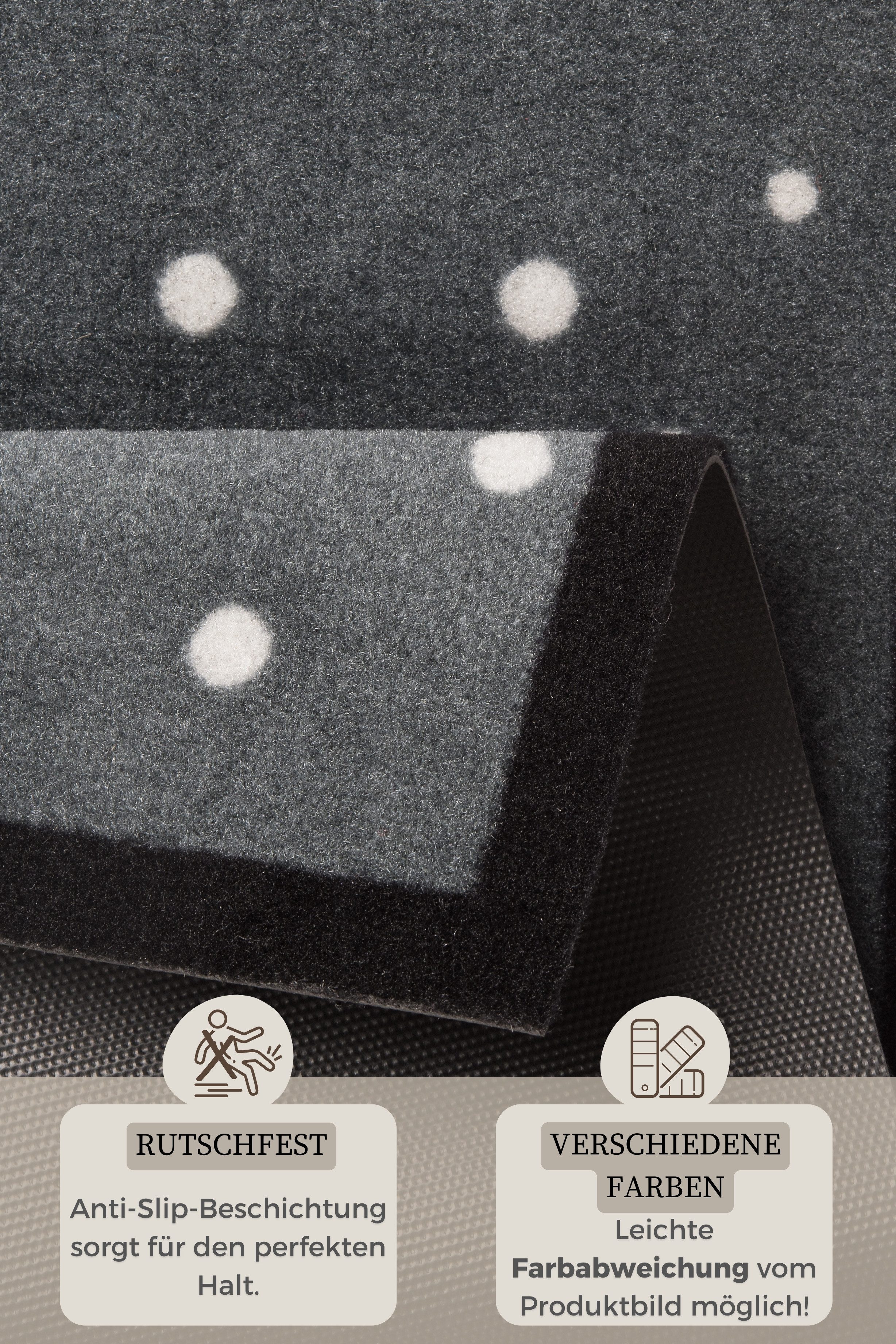 HANSE Home Fußmatte 3 Zwerge, Türmatte, rechteckig, Höhe: 7 mm, Schmutzfangmatte, Outdoor, Rutschfest, Weihnachten, Waschbar, Innen