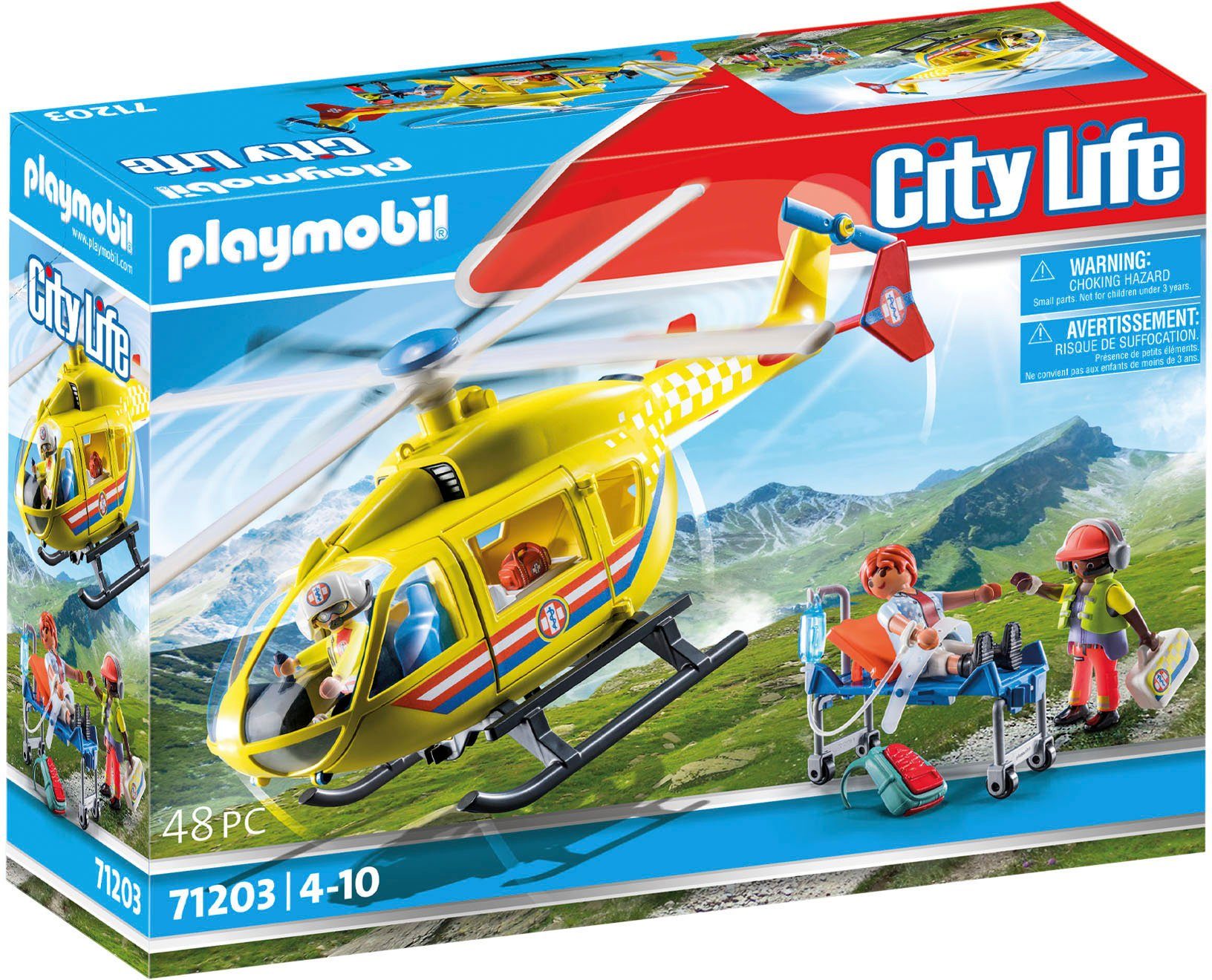 Playmobil® Konstruktions-Spielset Rettungshelikopter (71203), City Life, Made in Europe