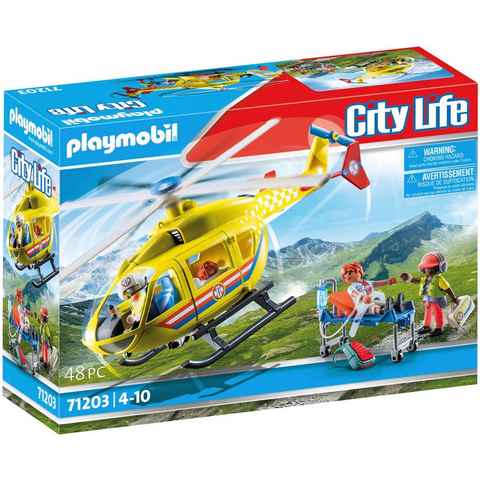 Playmobil® Konstruktions-Spielset Rettungshelikopter (71203), City Life, Made in Europe