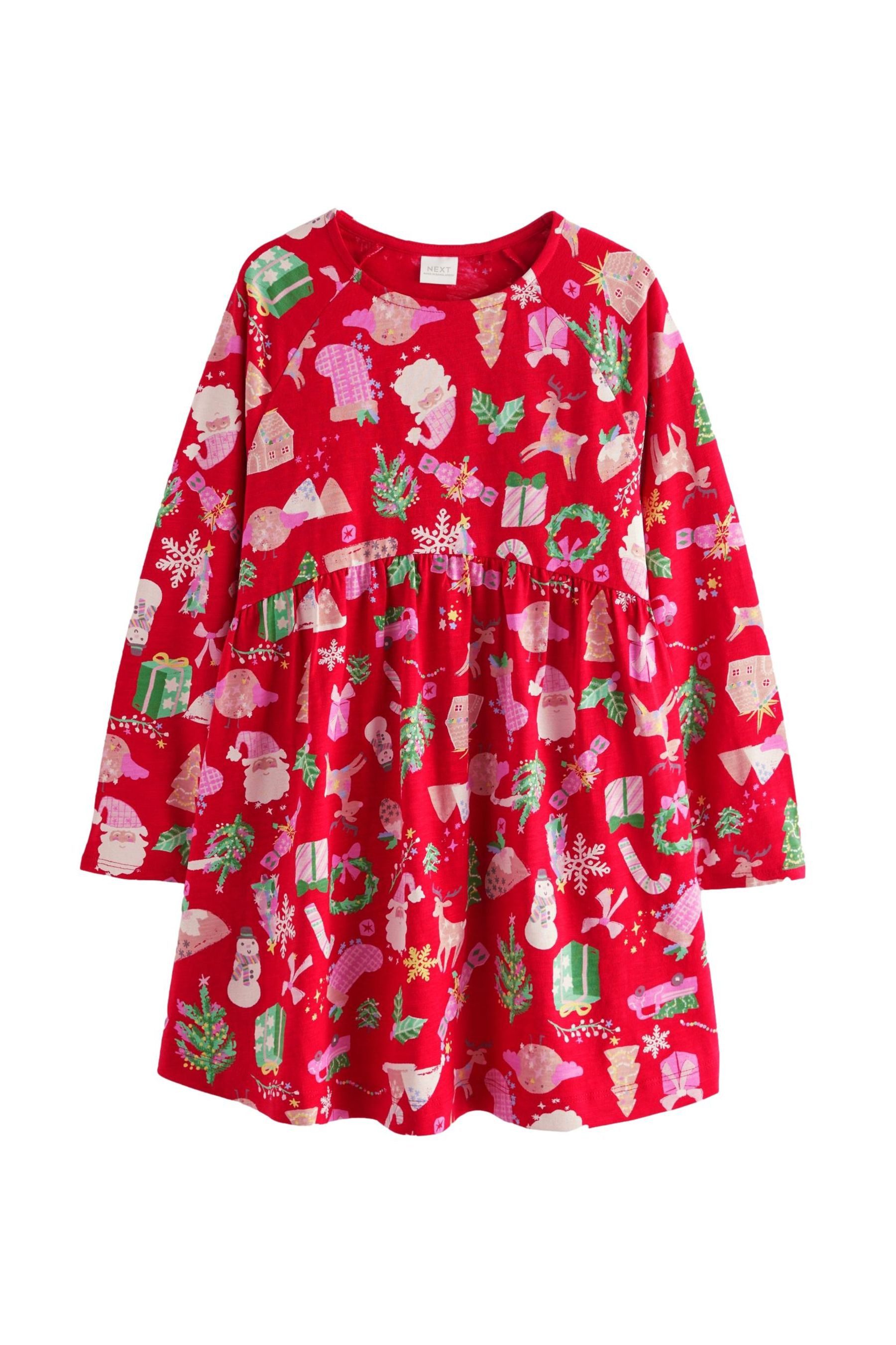 Jerseykleid Langärmeliges Kleid aus 100% Baumwoll-Jersey