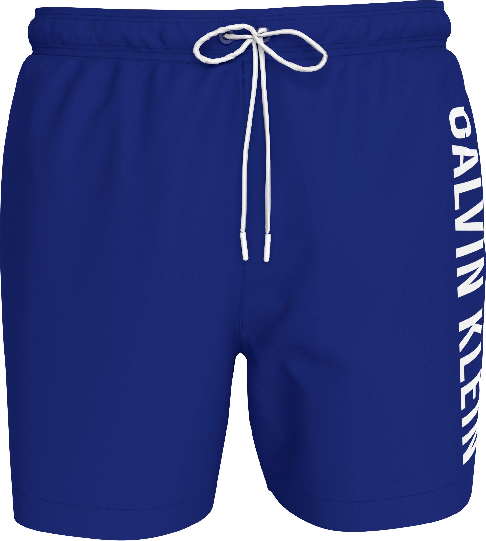 Calvin Klein Swimwear Badeshorts MEDIUM DRAWSTRING mit kontrastfarbenem Logo-Schrifztug am Bein