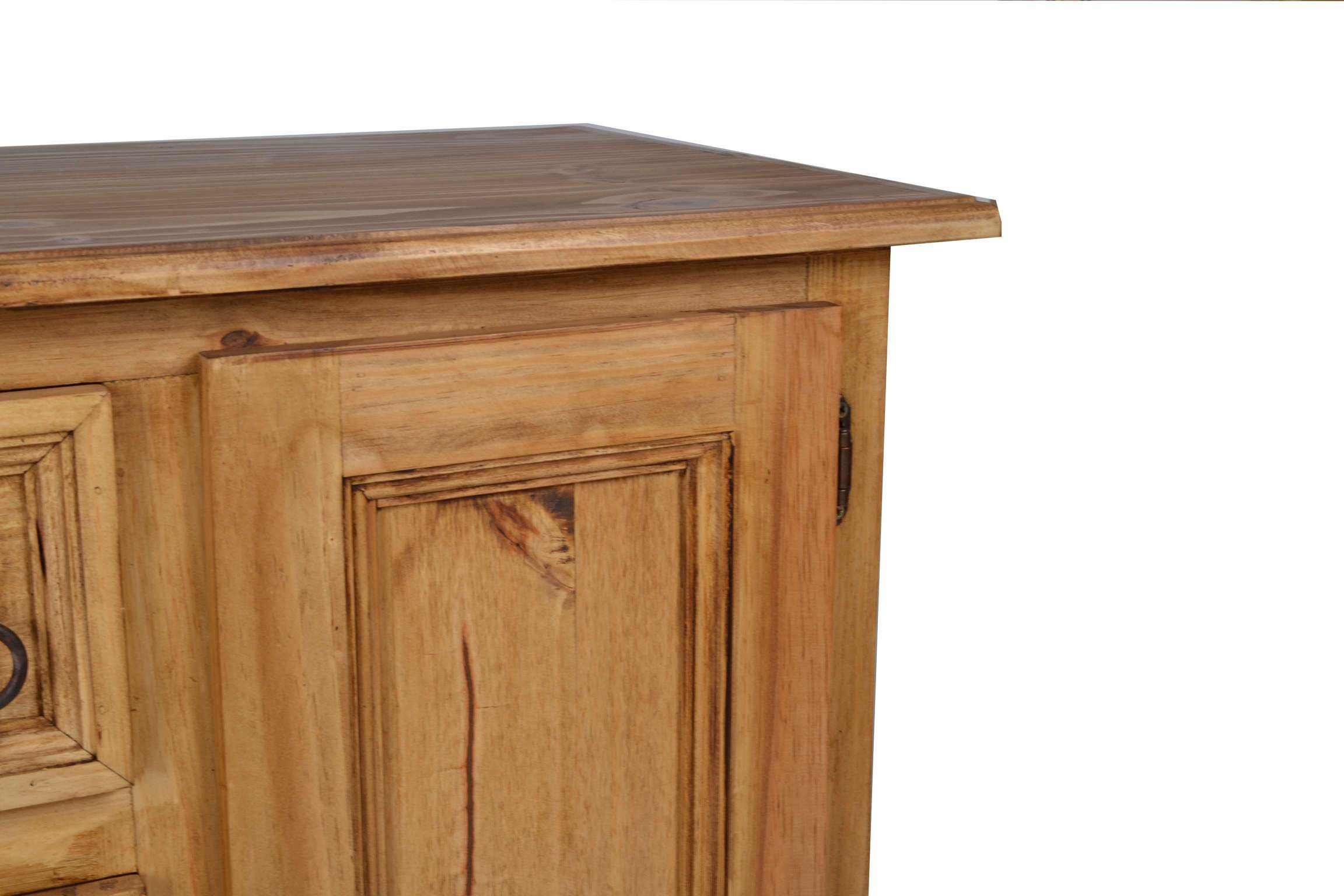 MiaMöbel Sideboard Mexico, aus massivem Pinienholz Honig