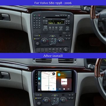 TAFFIO Für Volvo S80 98-06 9" Touch Android Autoradio Bluetooth GPS CarPlay Einbau-Navigationsgerät