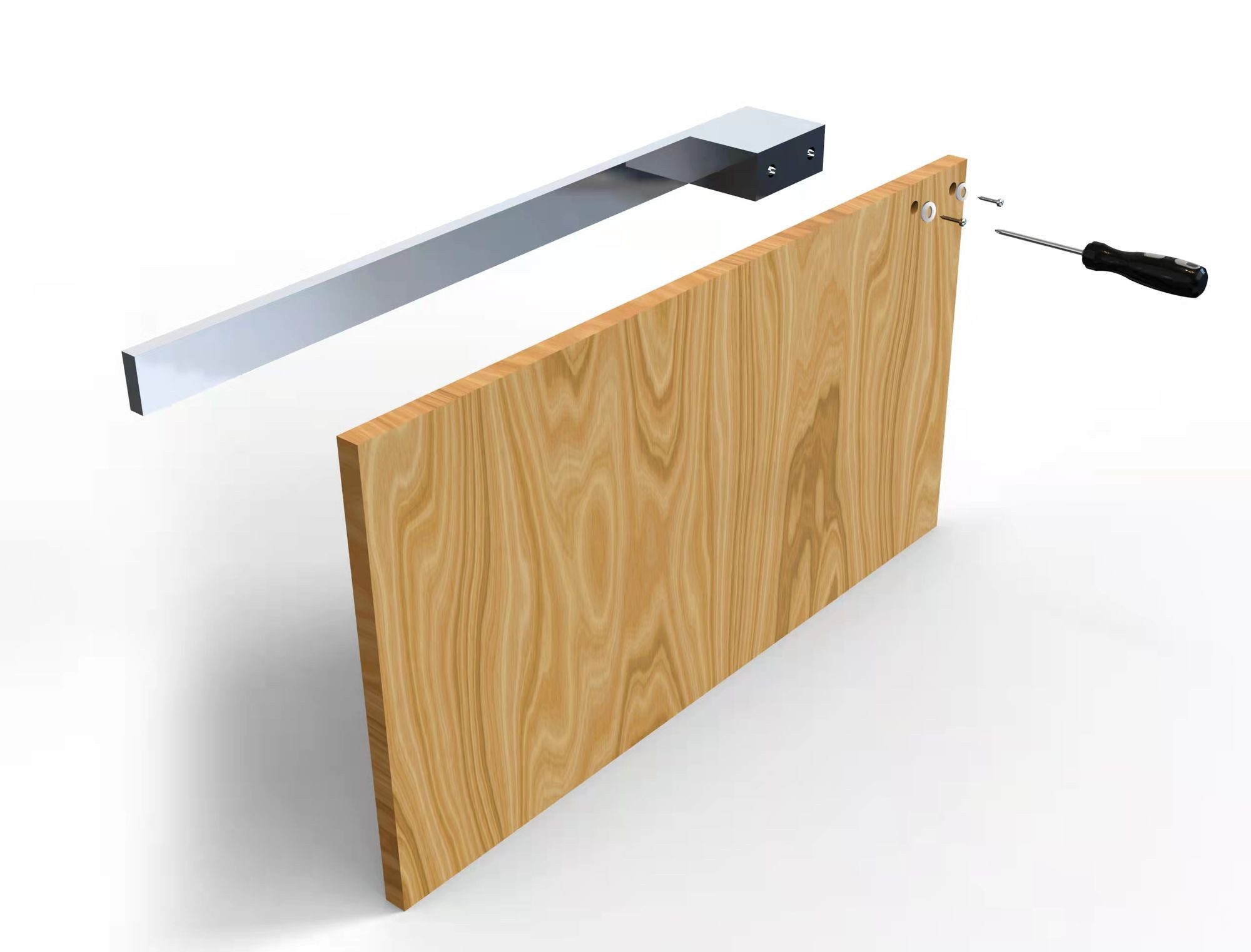 kalb Handtuchhalter Handtuchhalter Jörn für Waschtisch, Chrom, Aluminium, Länge 400mm – Bild 5 von 5