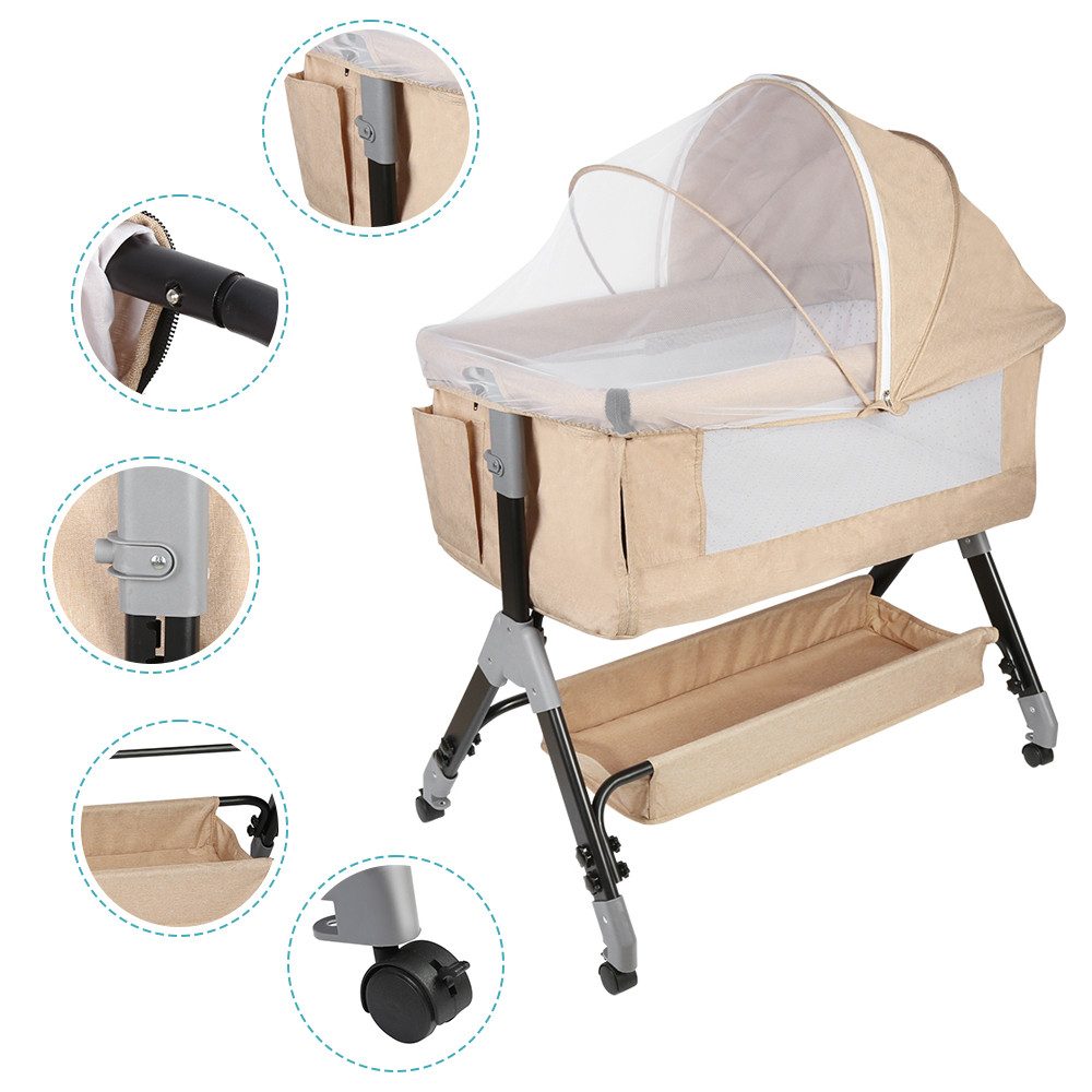 JEOBEST Beistellbett Baby, Grab-and-go Baby Bett günstig online kaufen