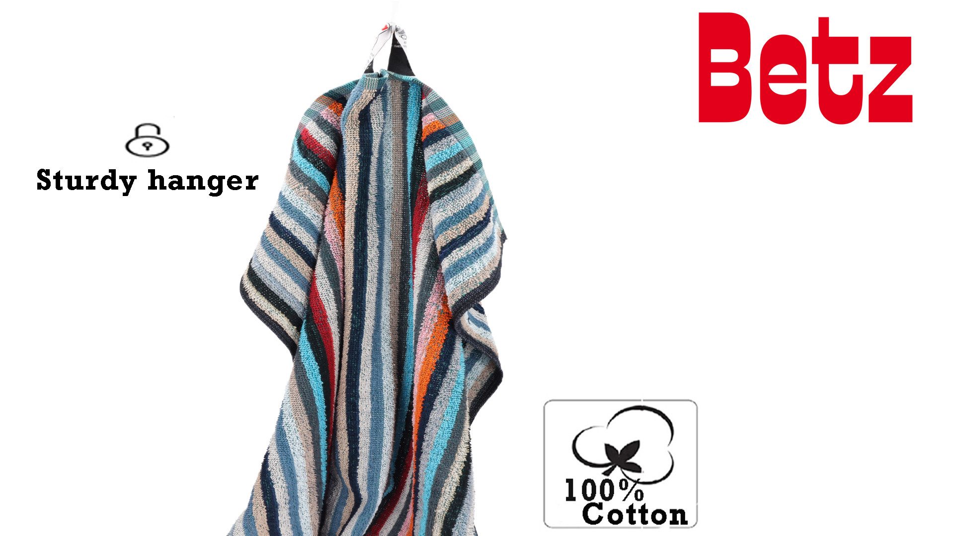 Betz Handtuch Set Arbeitshandtücher Set HELGOLAND 50x90cm 100% Baumwolle streifen bunt, 100% Baumwolle (Set, 3-St)