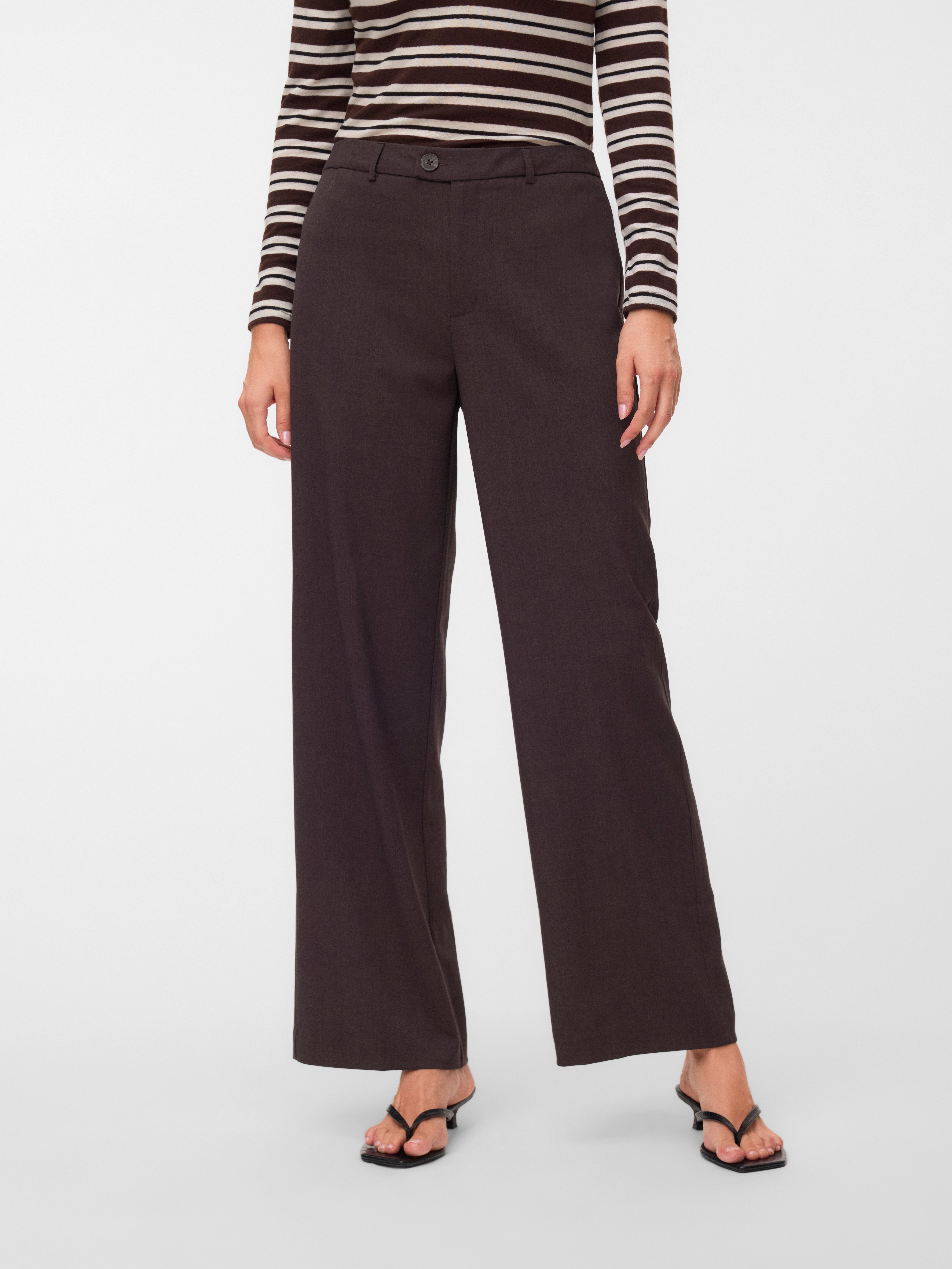 Vero Moda Anzughose VMTEXAS MW STRAIGHT PANT NOOS Materialmix