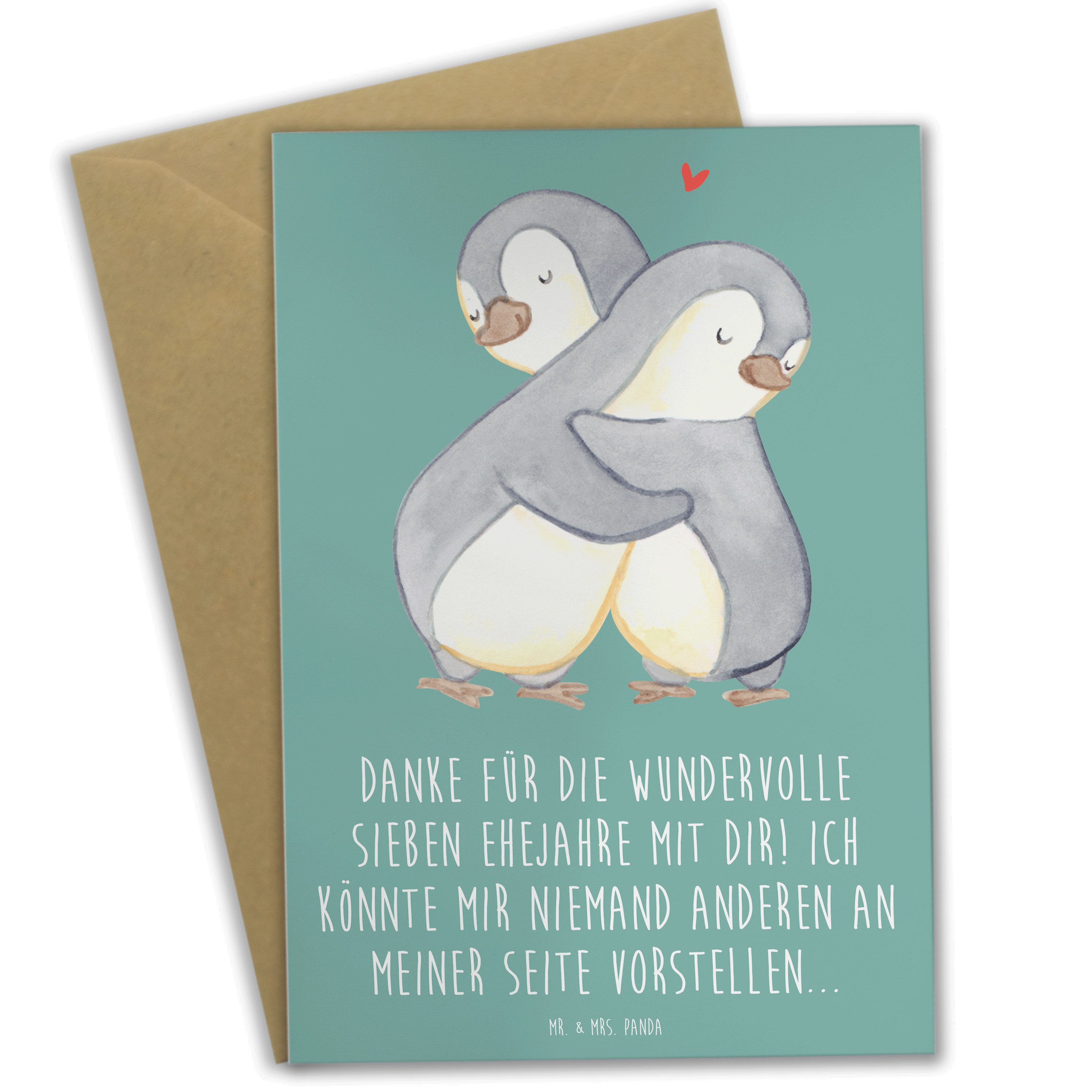 Grußkarte 7. Hochzeitstag Kupferhochzeit - Meeresbrise - Geschenk, Liebeserklär