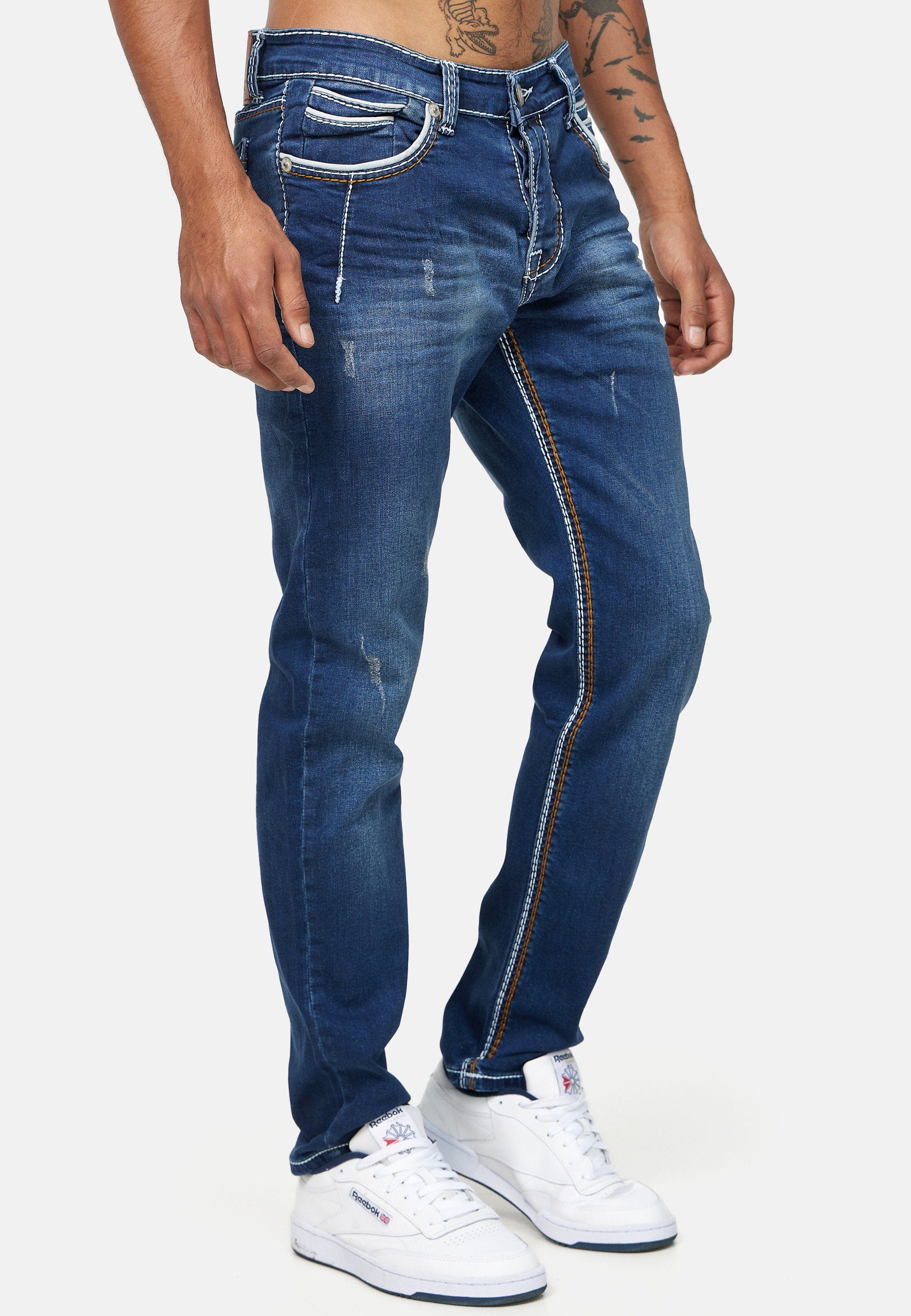 Code47 Regular-fit-Jeans Code47 Herren Jeans J-3211 Dark Blue