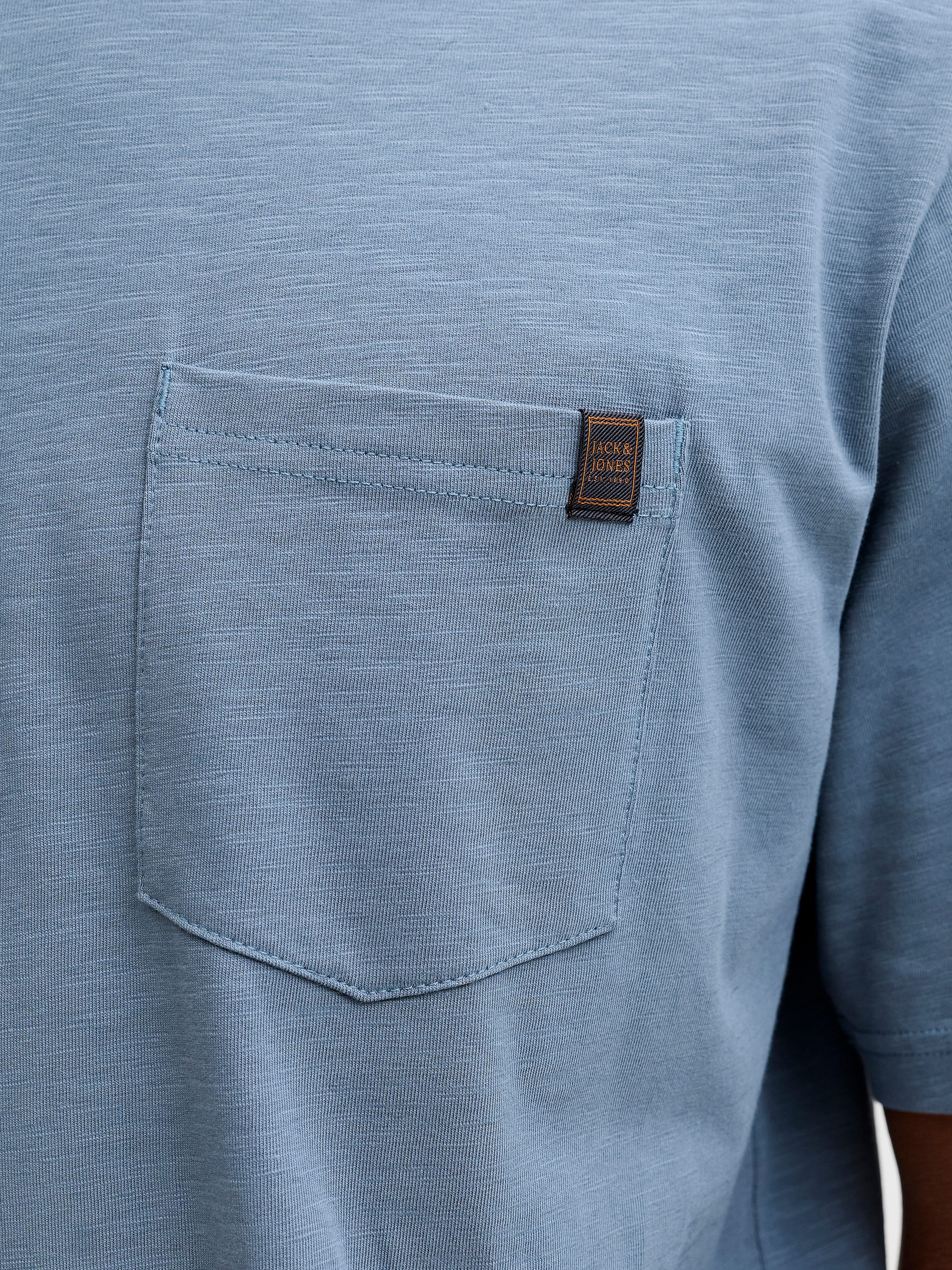Jack & Jones Kurzarmshirt JJEDOVER SLUB TEE SS NOOS Baumwollmischung, relaxed fit