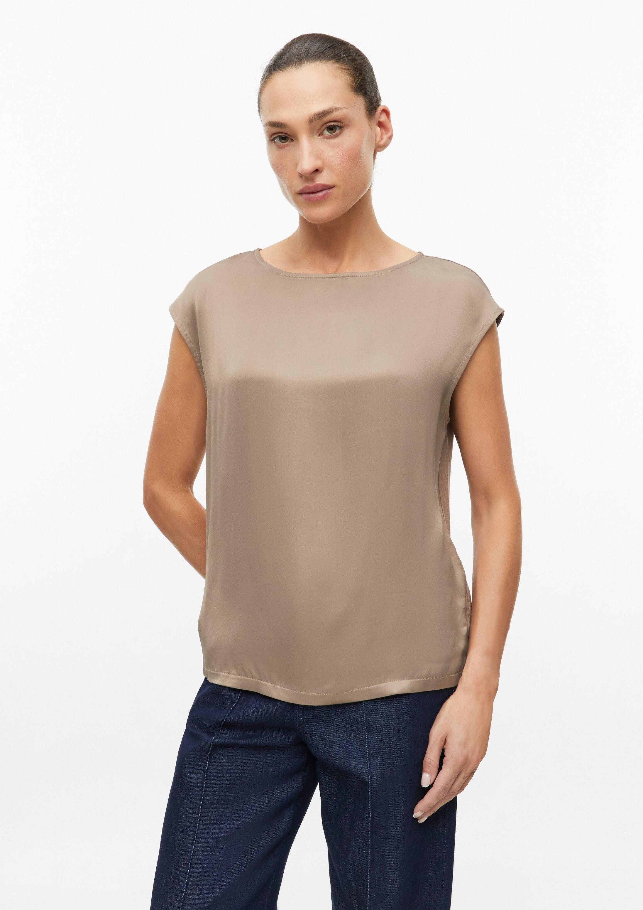s.Oliver Kurzarmshirt T-Shirt Ärmelloses Shirt aus Viskosemix