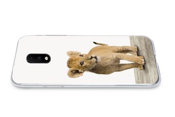 MuchoWow Handyhülle Löwe - Junge - Kinder - Jungen - Tiere - Mädchen, Phone Case, Handyhülle OnePlus 7, Silikon, Schutzhülle