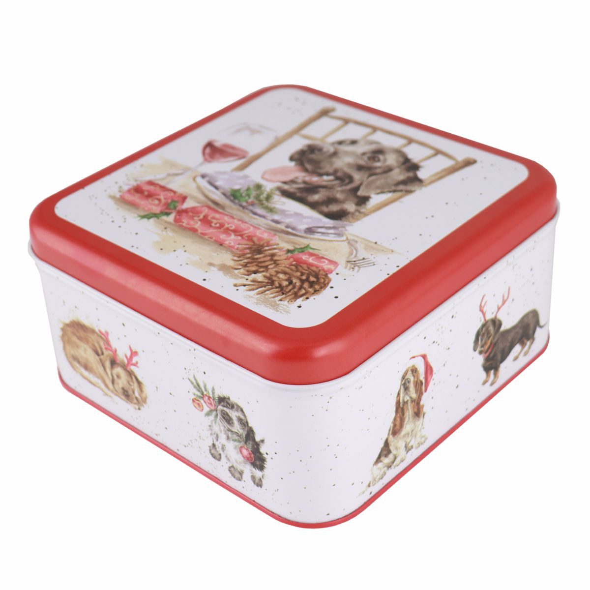 Wrendale Keksdose Wrendale Designs X-Mas Keksdose Santa's Little Helpers, Weißblech, (Stück), Design von Hannah Dale