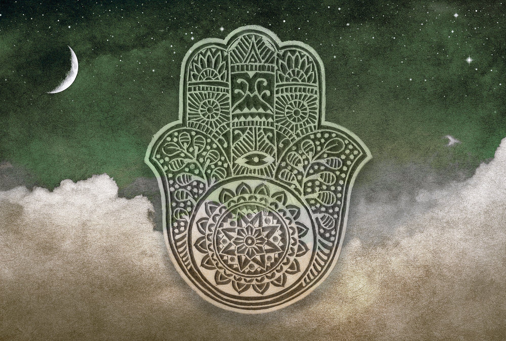 Architects Paper Fototapete Atelier 47 Hamsa 2, glatt, orientalisch, (4 St), Vlies, Wand, Schräge, Decke