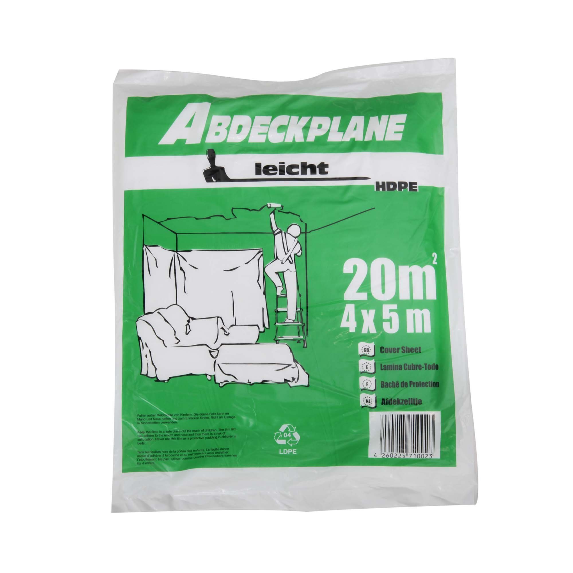 Scorprotect® Schutzfolie Abdeckplane Abdeckfolie HDPE 7 my „leicht“ 4 x 5 m