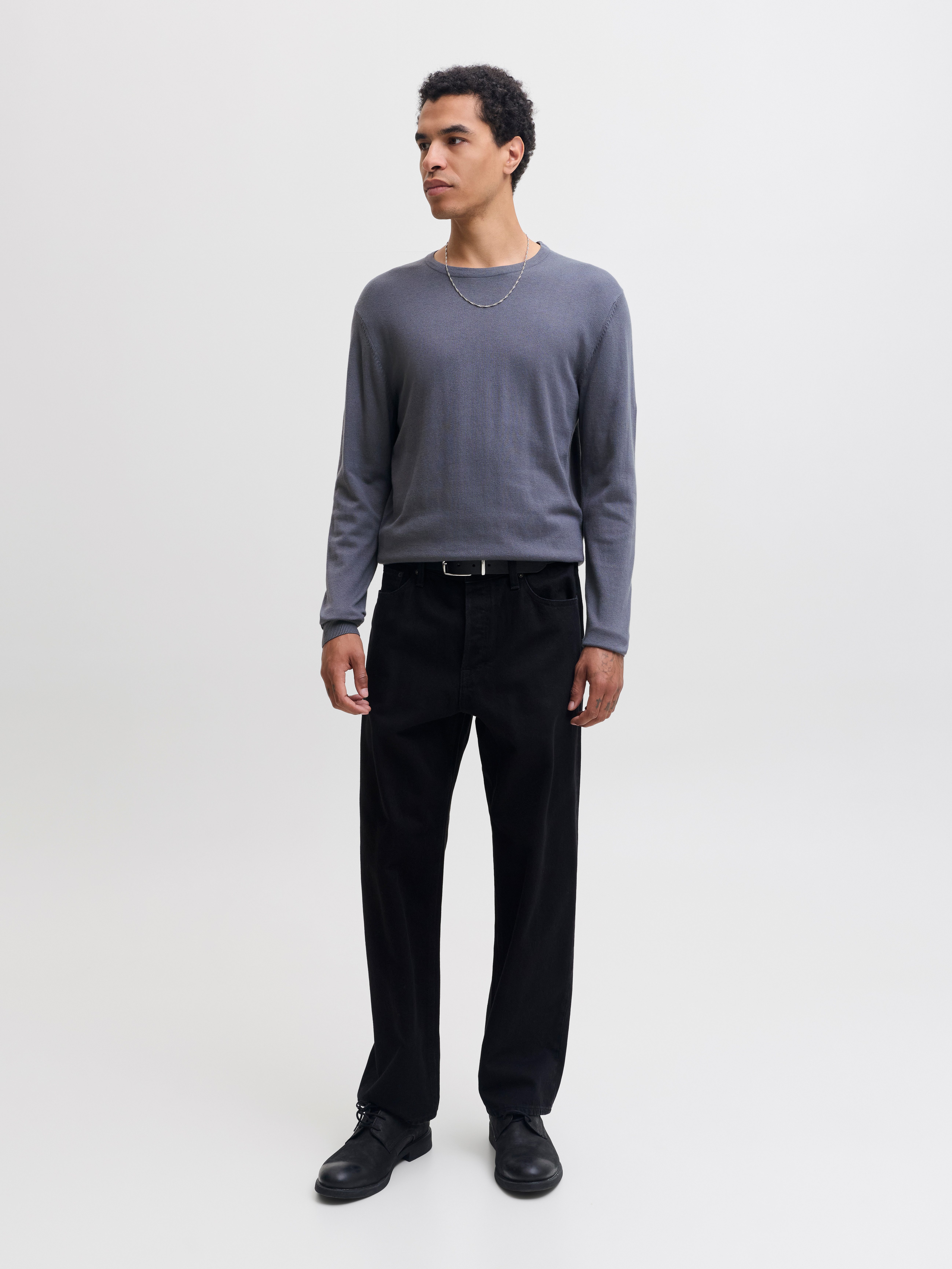 Jack & Jones Rundhalspullover JJEEMIL KNIT CREW NECK NOOS Baumwollmischung, regular fit – Bild 5 von 5