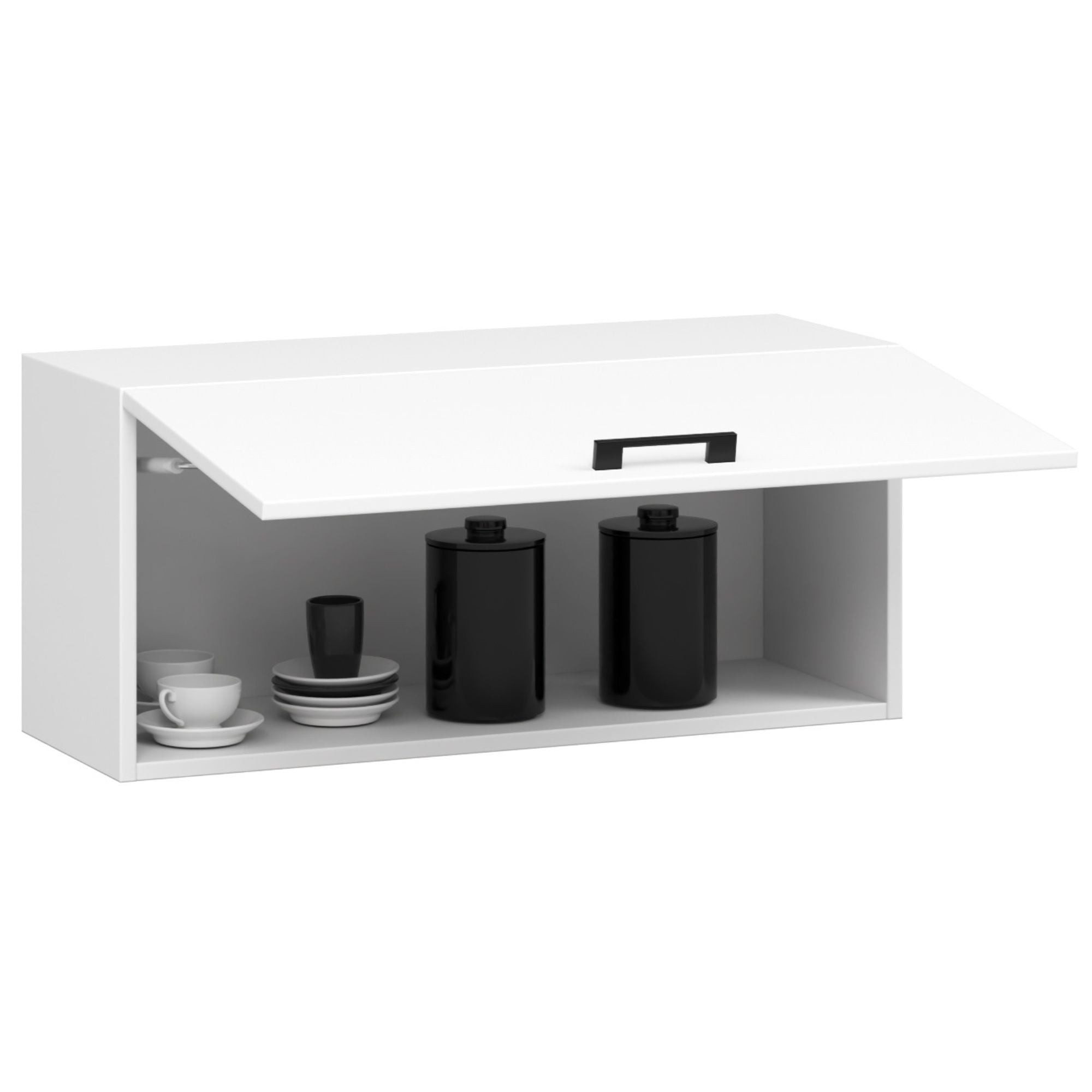 Raumhirsch Furniture Hängeschrank Moderner Hängeschrank Küche - Pflegeleichte 2 Türen - Wandschrank Hängeschrank in modernem Design, 80 cm, hochwertig, weiß