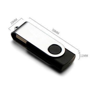 TradeNation USB Stick 32GB 64GB 128GB Speicherstick Memorystick Speicher Schwarz USB-Stick (USB 2.0, Lesegeschwindigkeit 100,00 MB/s, Plug & Play)