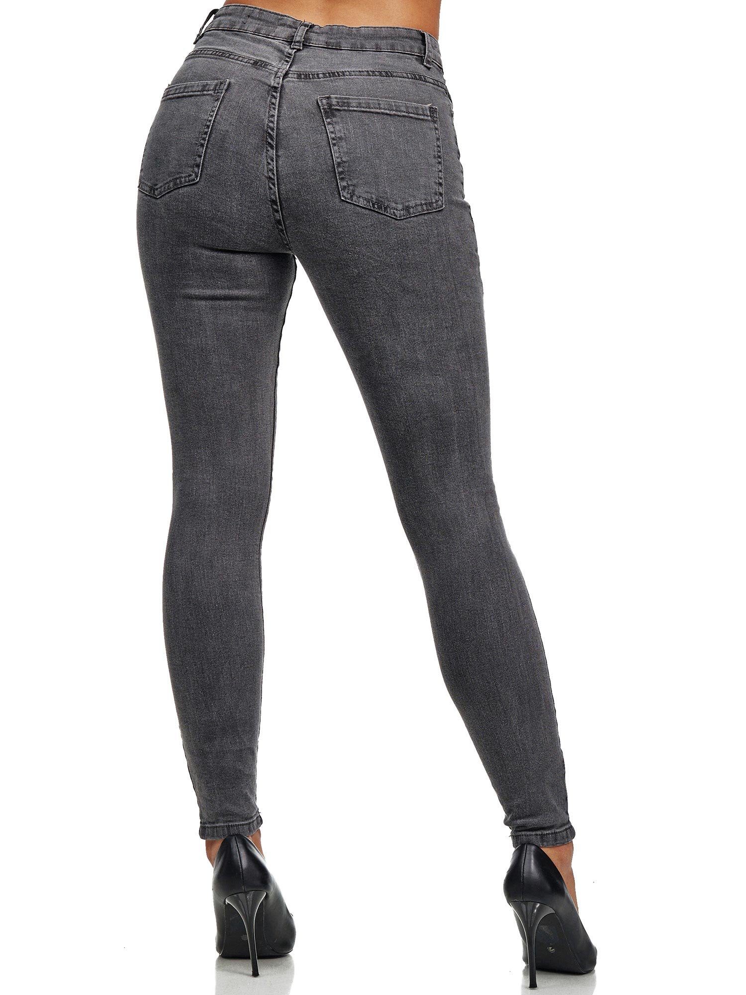 Tazzio High-waist-Jeans F107 Damen Skinny Fit Jeanshose