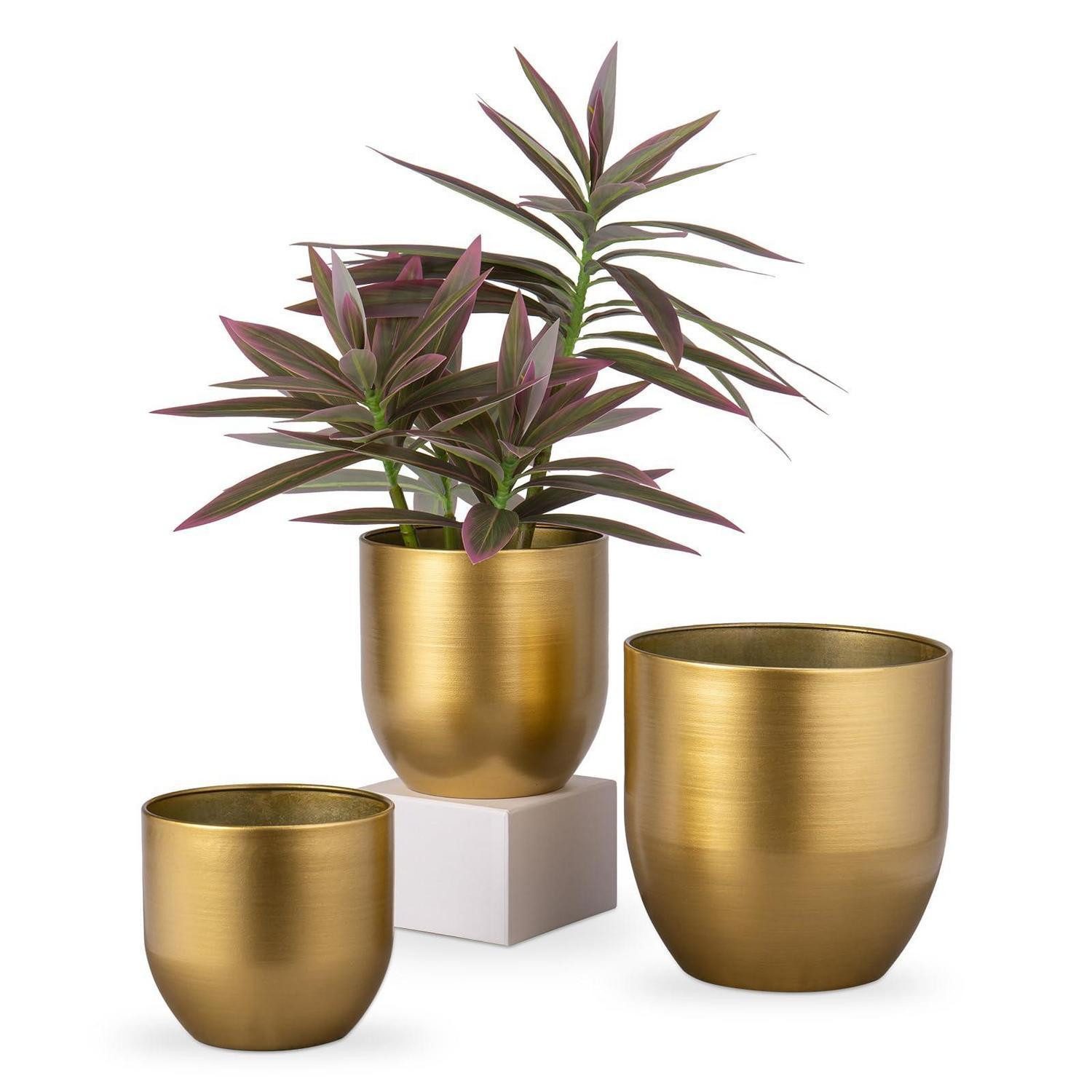 LuxusKollektion Blumentopf Blumentopf-Set verzinkt Vintage (3 St)