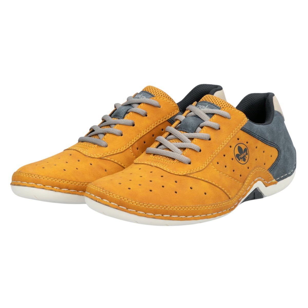 07506 (Kunstleder) gelb/blau Herren Sneaker