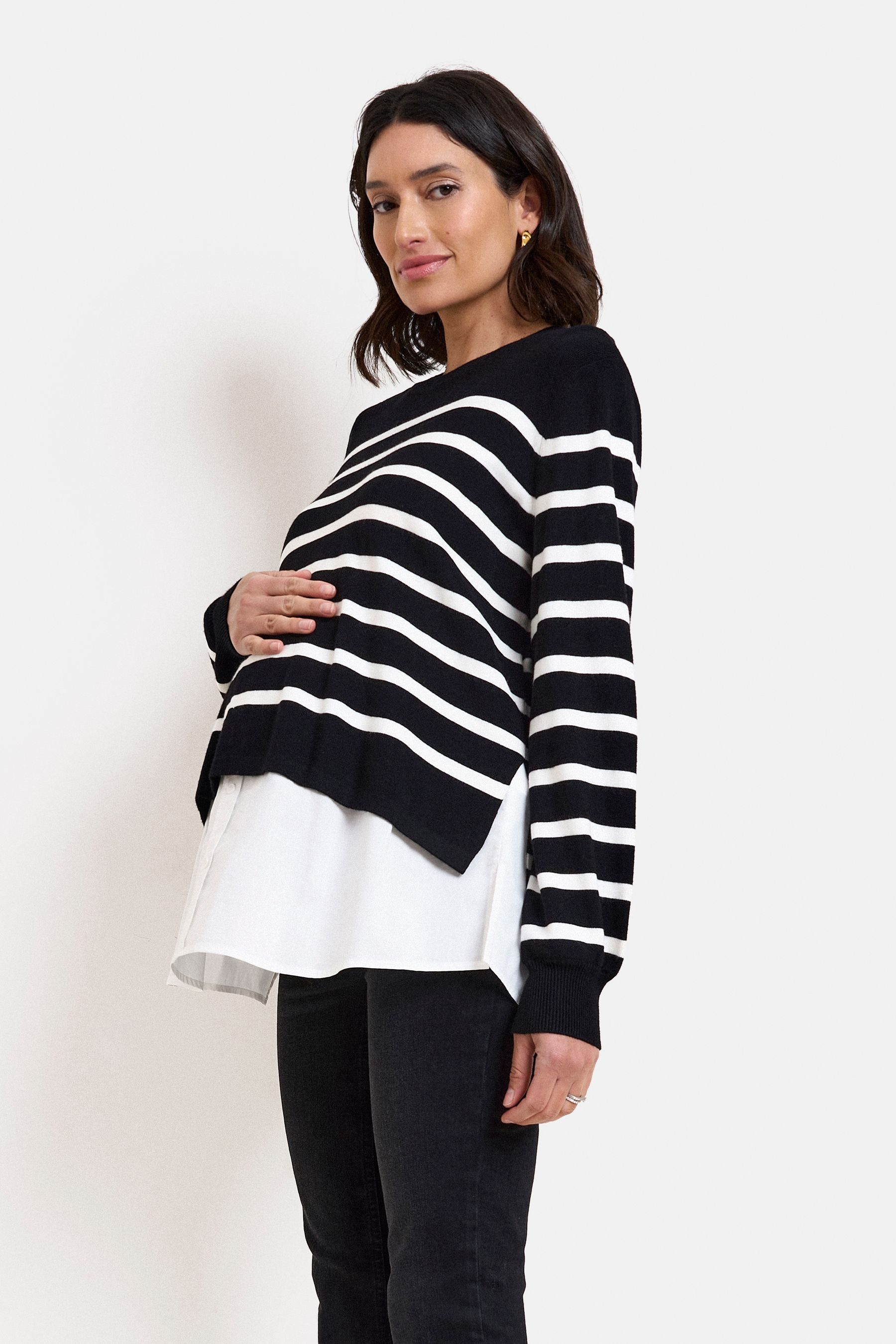 Seraphine Strickpullover Seraphine Bluse und Pullover Umstand-/Stillmode (1-tlg)