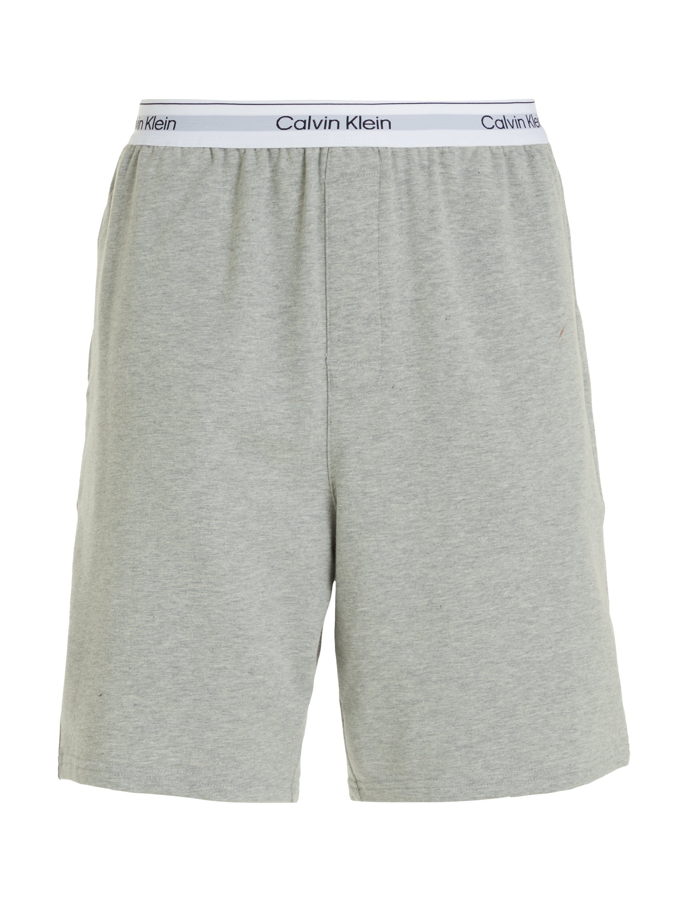 Logoschriftzug - meliert Klein am Underwear Calvin mit Wäschebund Schlafshorts Klein Calvin grau