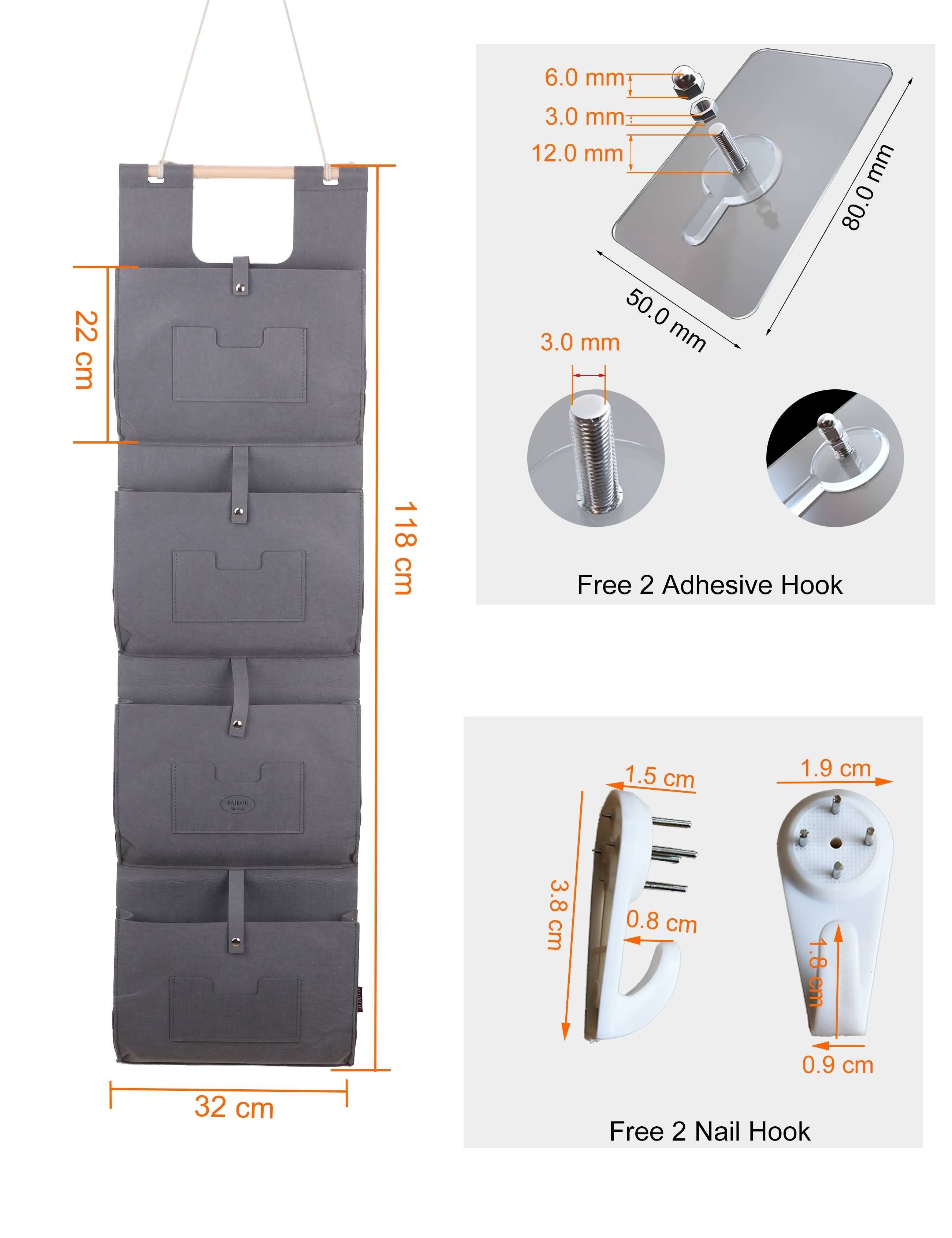 M-Diamant Hängekorb Hängetasche aus Filz Organizer / Wandorganizer / Türorganizer, formstabil wandhängend