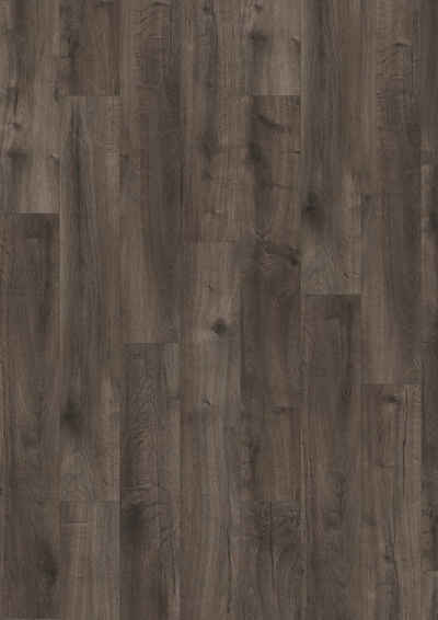 EGGER Laminat »EHL144 Loja Eiche grau«, Laminatboden in Holzoptik, Bodenbelag: universell einsetzbar, 8mm, 1,995m² - Fußboden mit Klicksystem - dunkelgrau