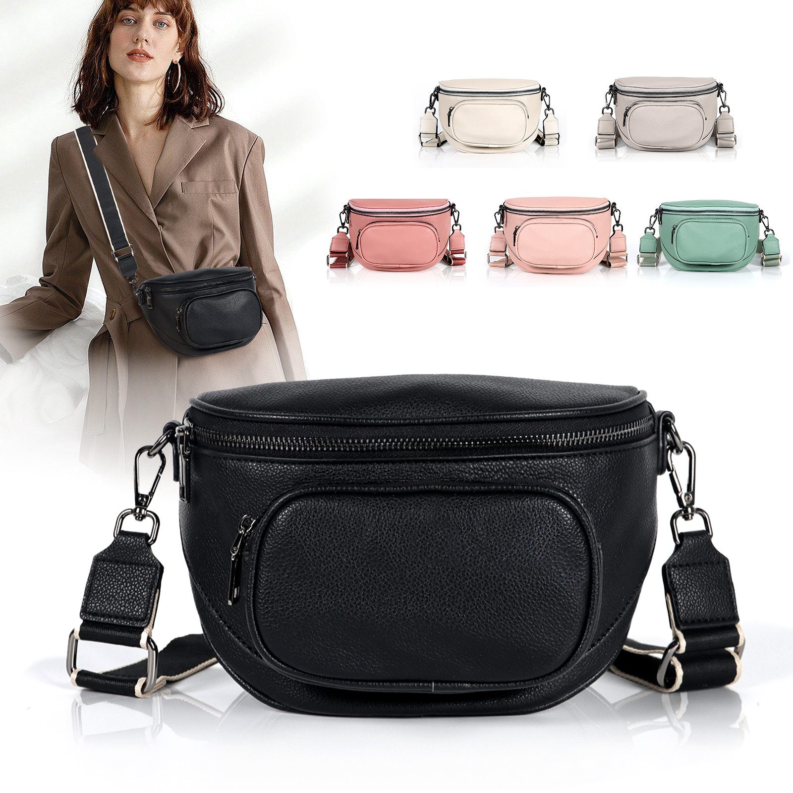 TAN.TOMI Bauchtasche Damen Bauchtasche,Umhängetasche Damen Klein Crossbody günstig online kaufen