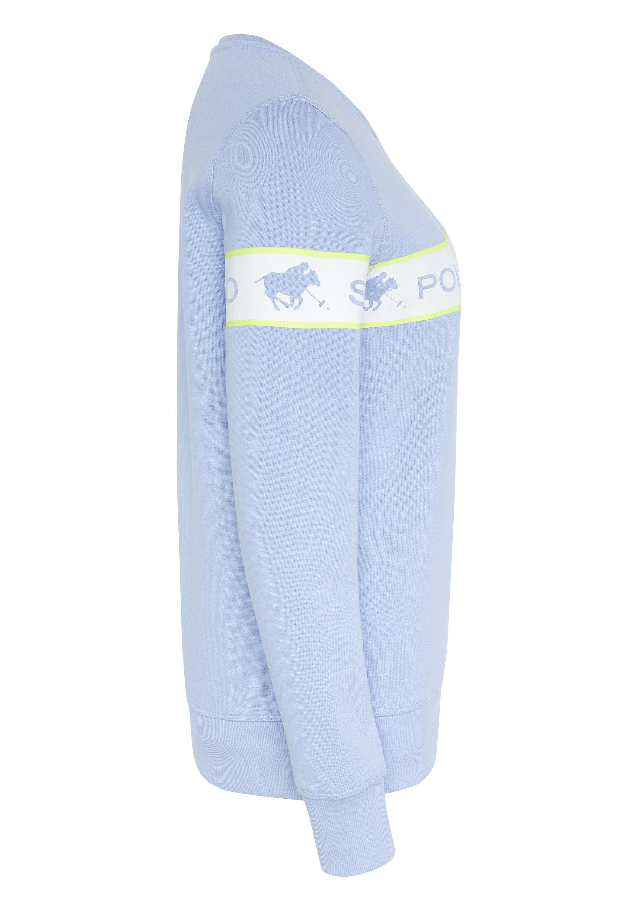 Polo Logo-Kontraststreifen Sweatshirt eingearbeitetem Sylt Blue Brunnera mit 16-3922