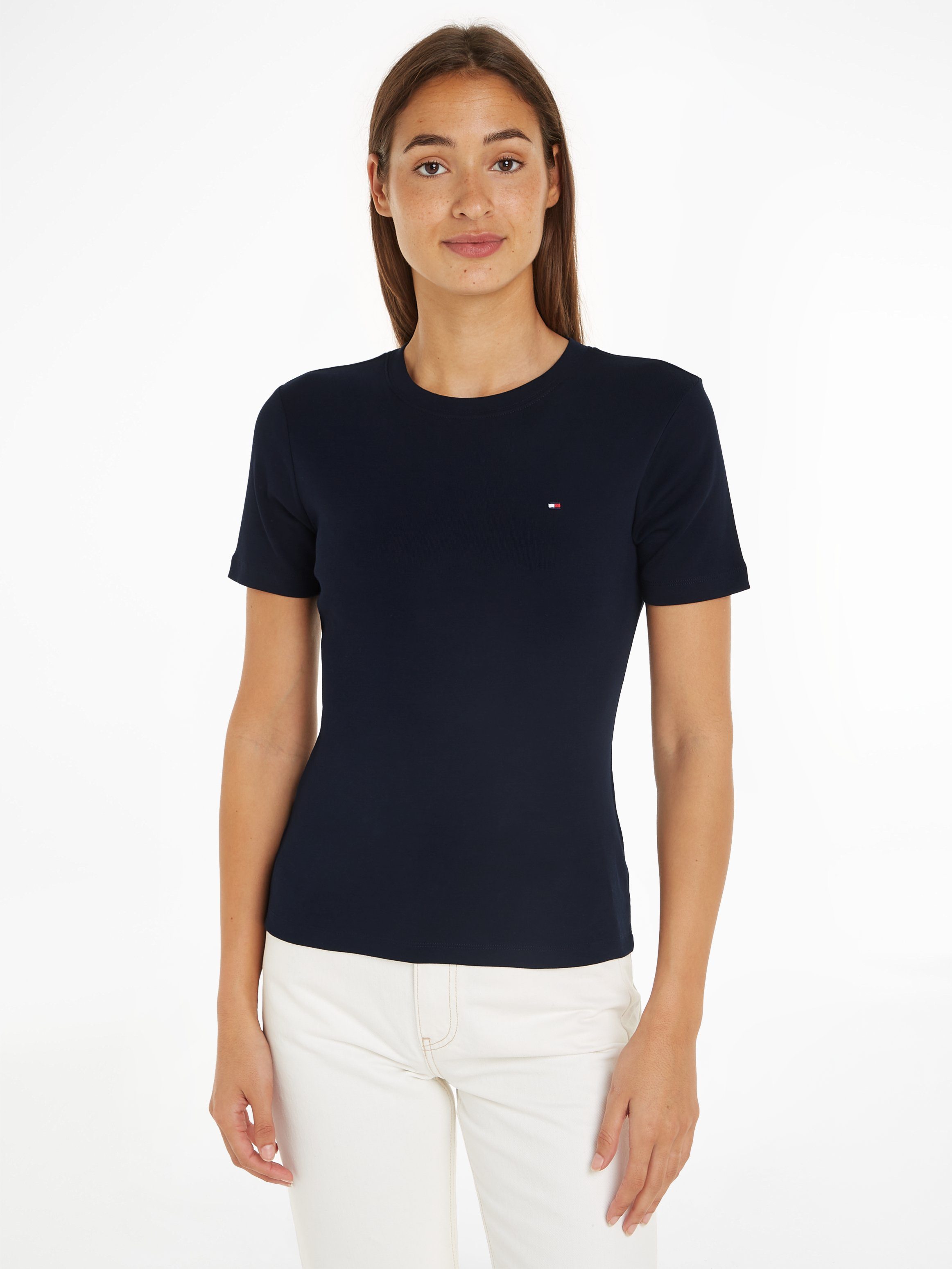 Tommy Hilfiger T-Shirt NEW SLIM CODY C-NK SS mit Logostickerei