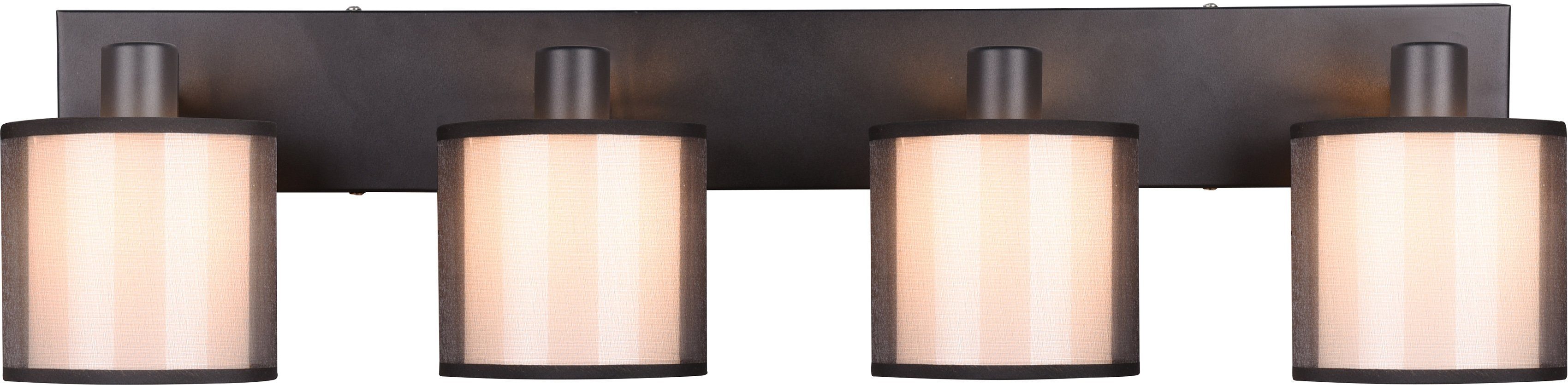 Style Textil, Liotta, wechselbar, Deckenstrahler Spot 4-flammig mit Organza-Schirm Places Leuchtmittel transparenter Doppelschirm of