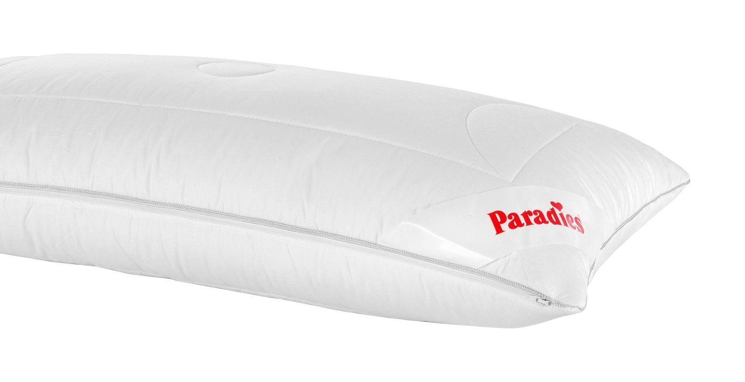 Paradies Kopfkissen SOFTY DUETT PLUS BIO, 80 x 40 cm, Füllung: Textilfaserkügelchen, Bezug: Bio-Baumwolle, Bauchschläfer, Rückenschläfer, Seitenschläfer