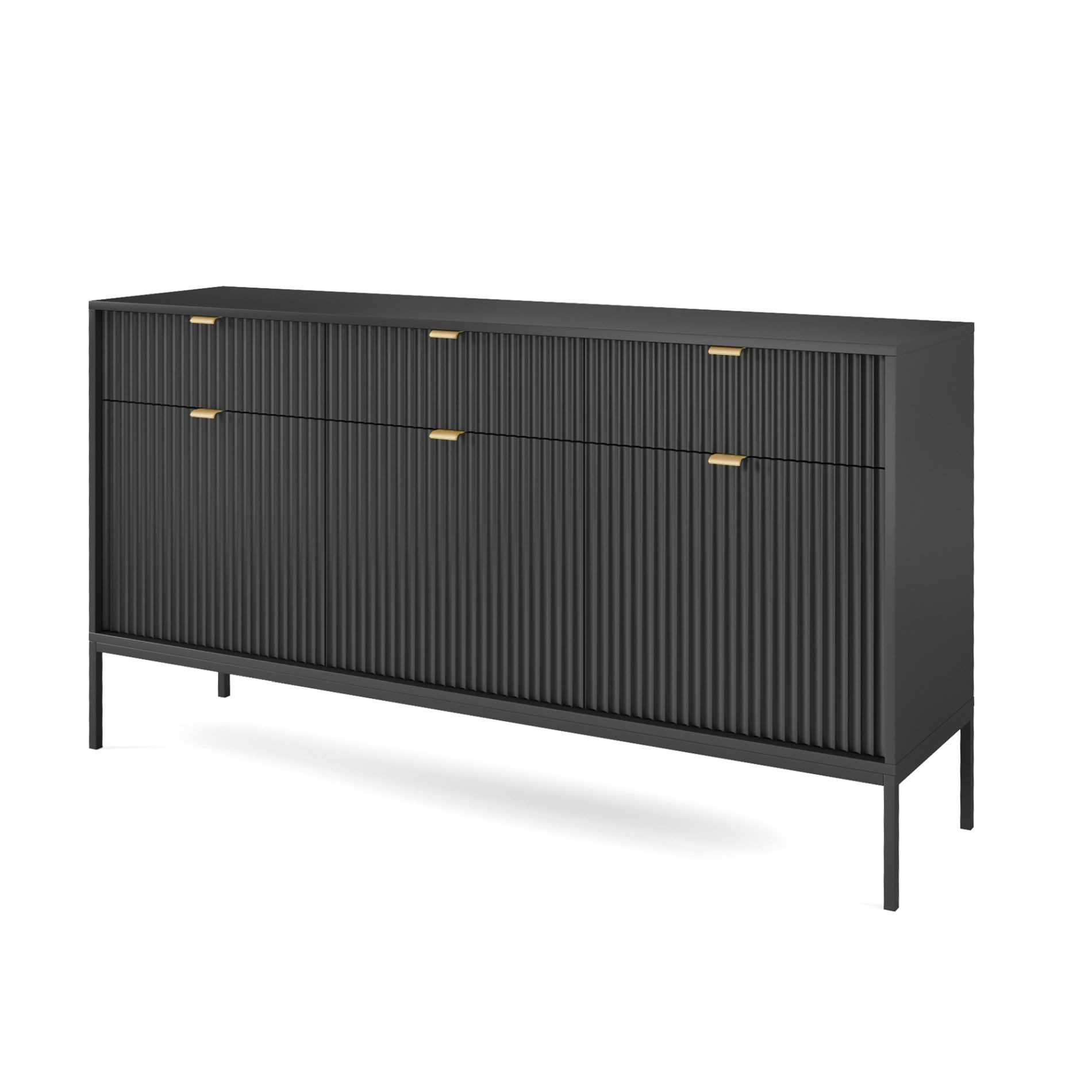 Selsey Sideboard VELLORE, 3-türig mit geriffelten günstig online kaufen